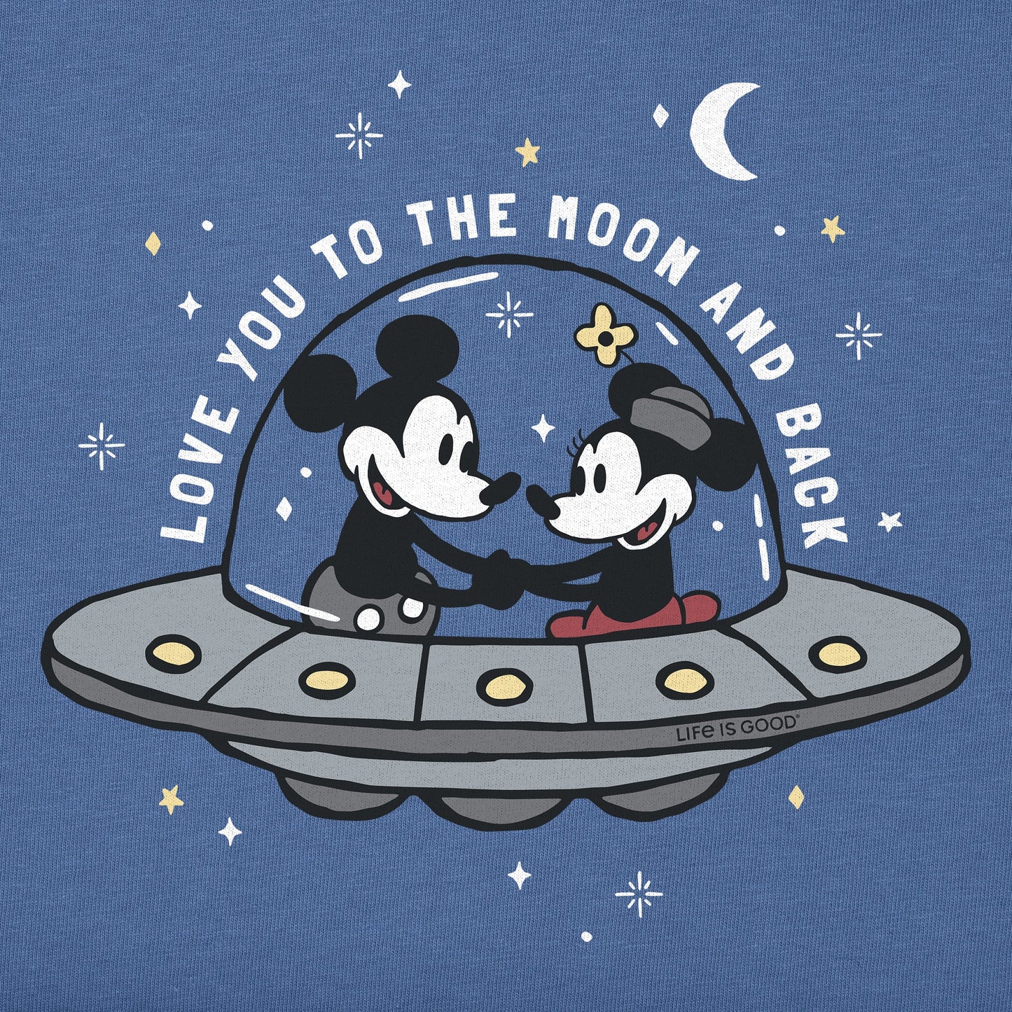 Men's Love You to the Moon and Back Short Sleeve Crusher Tee