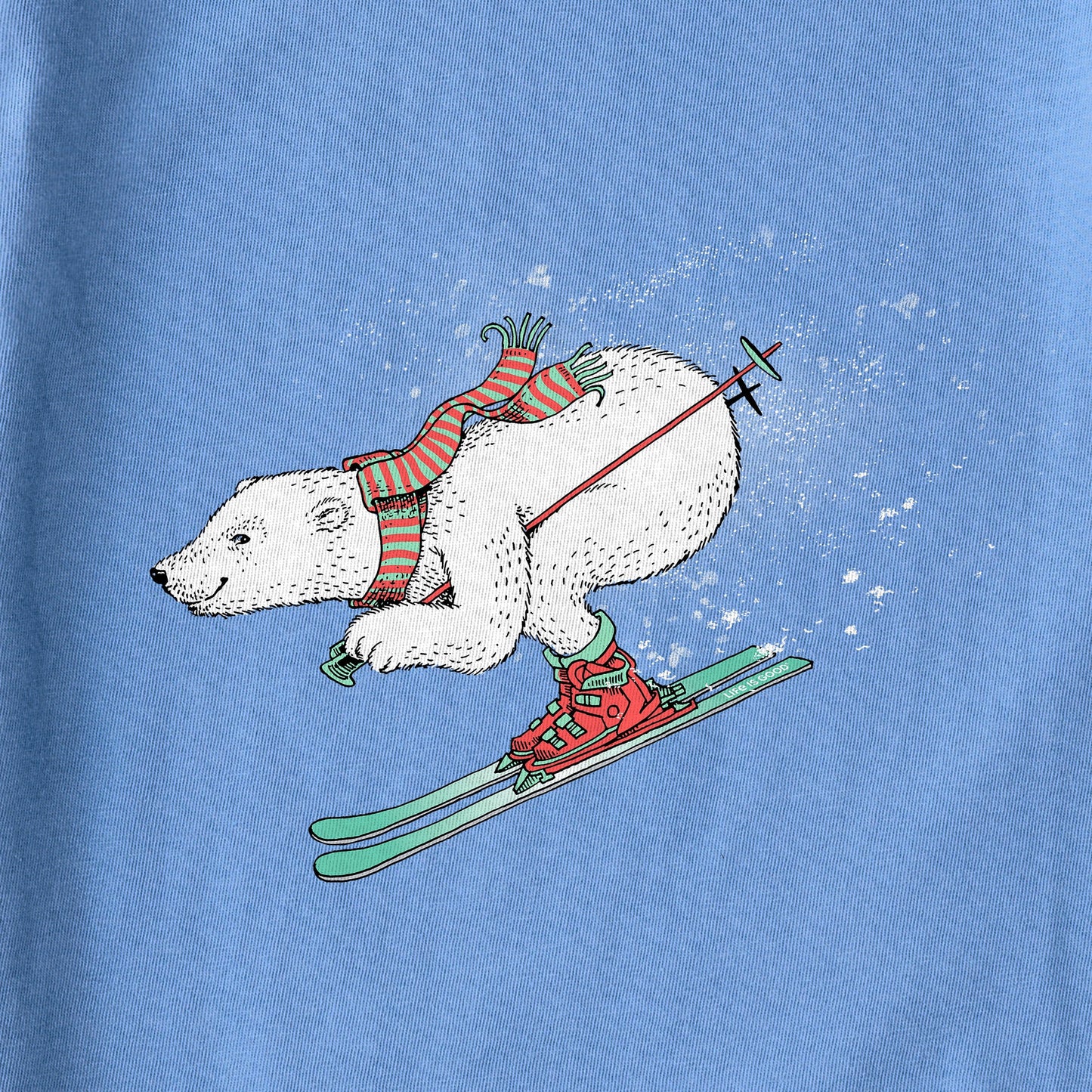 Kids Polar Bear on the Slopes Long Sleeve Crusher Tee
