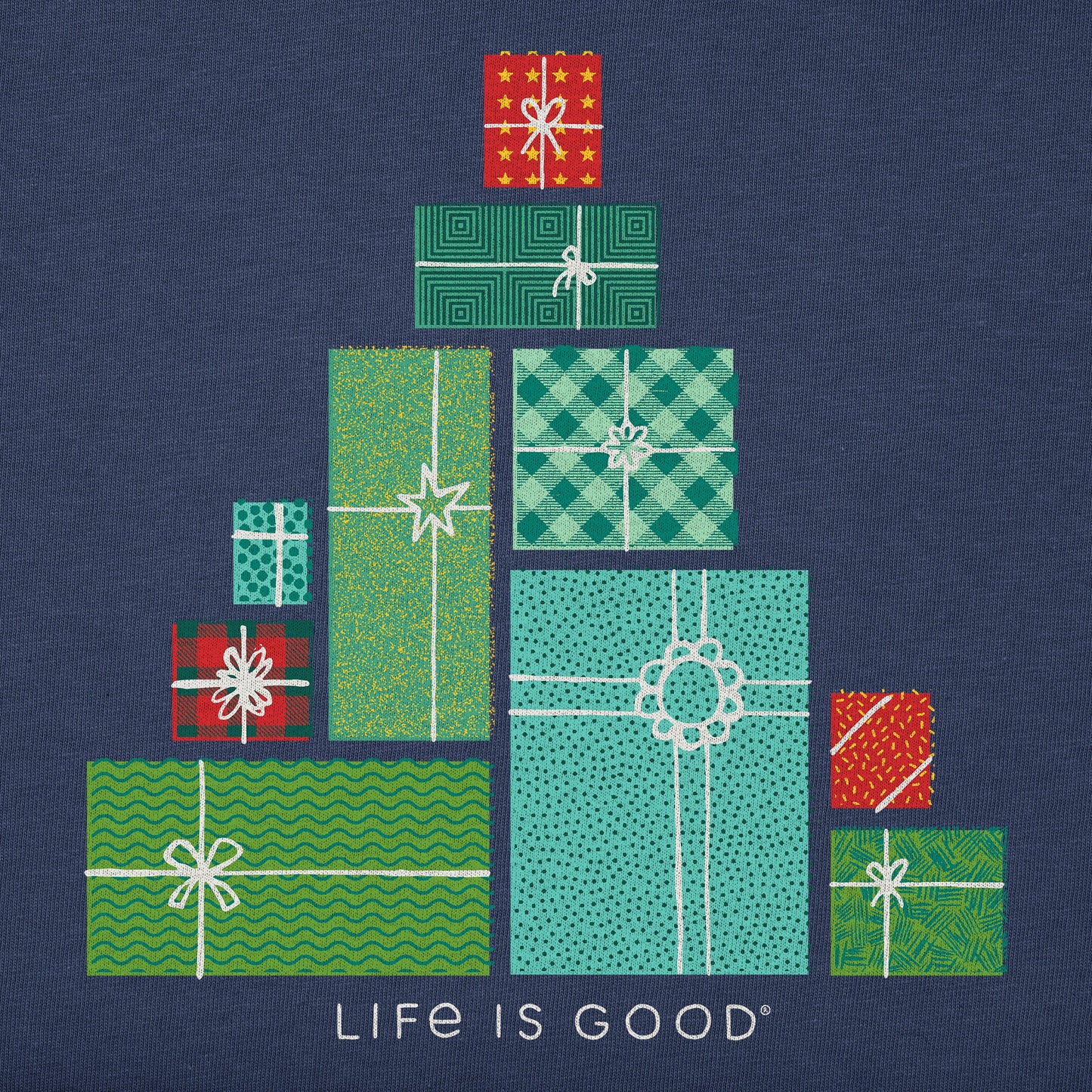 Men's Xmas Presents Tree Short Sleeve Crusher Tee