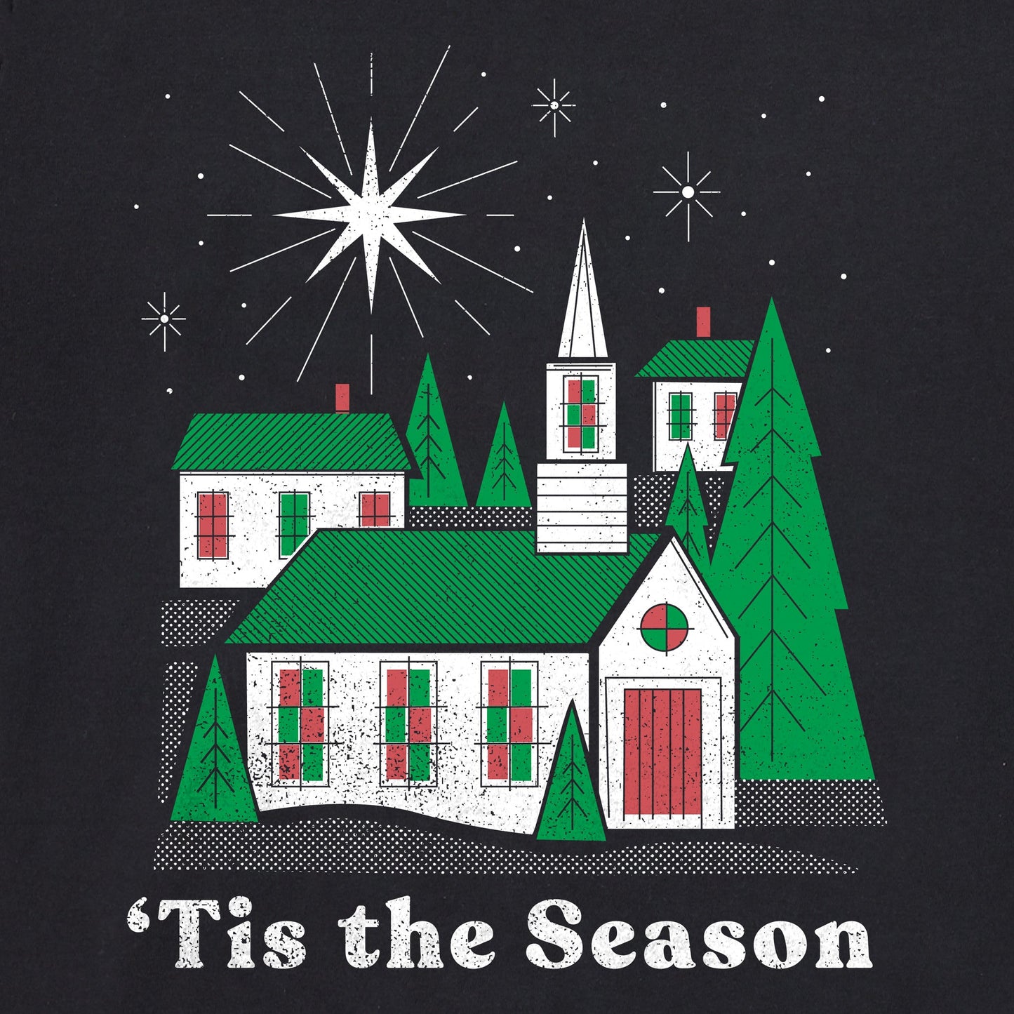 Men's Tis the Season Village Short Sleeve Crusher Tee