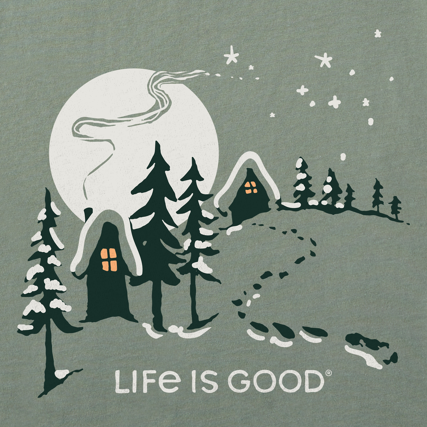 Men's Hill Cottages Long Sleeve Crusher Tee