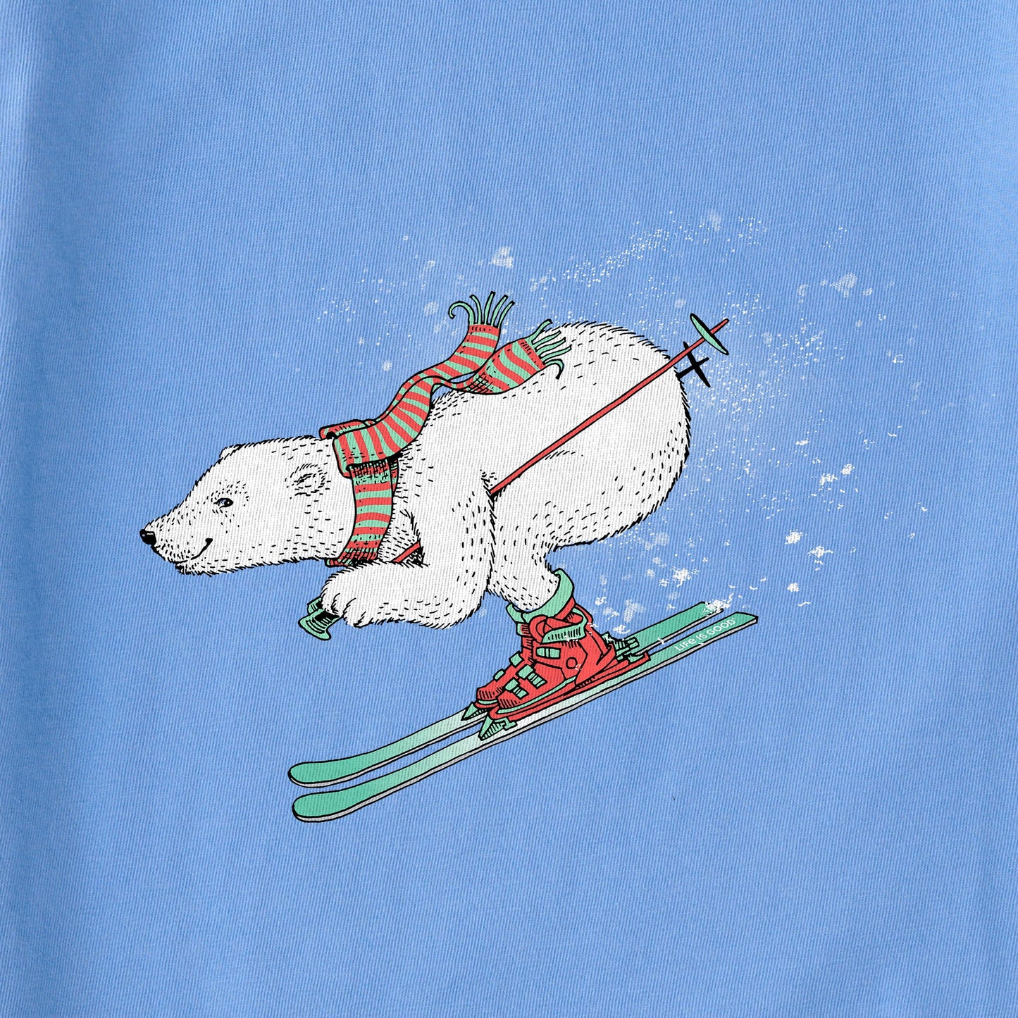 Women's Polar Bear on the Slopes Long Sleeve Crusher Tee