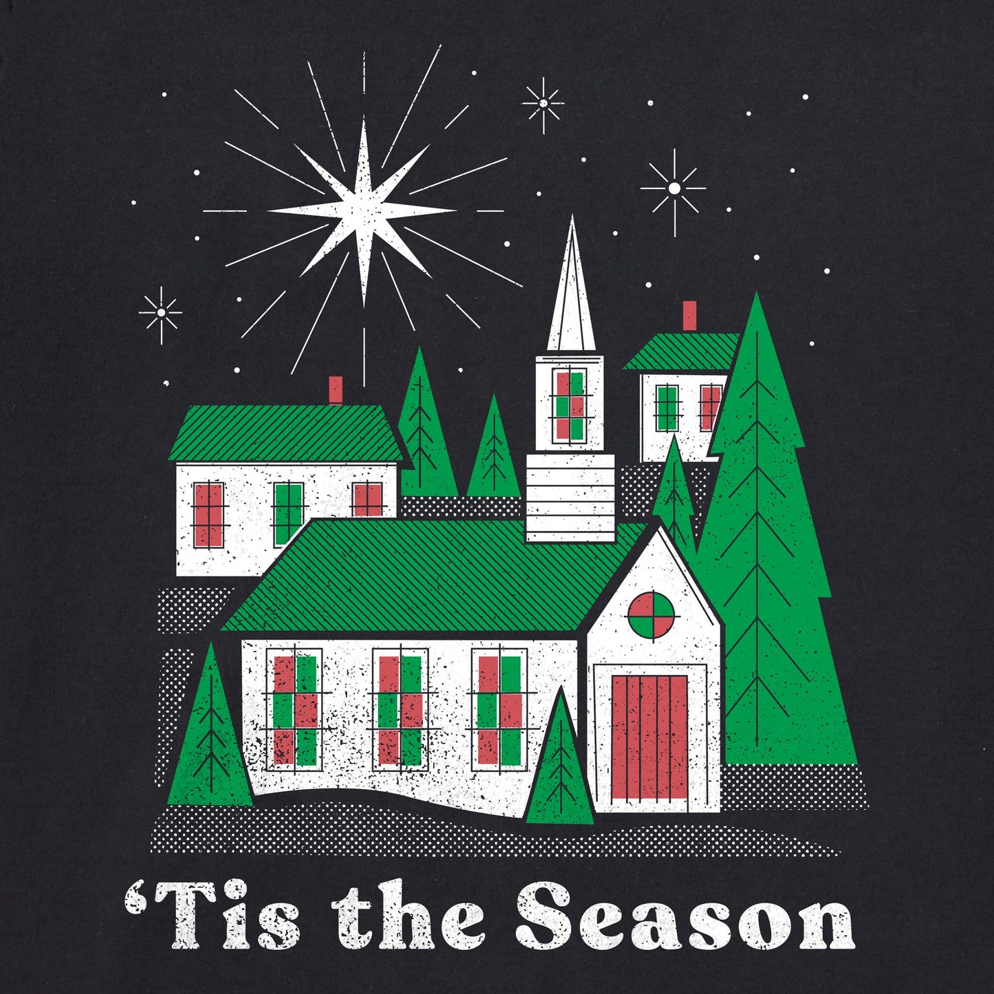 Women's Tis the Season Village Long Sleeve Crusher Tee