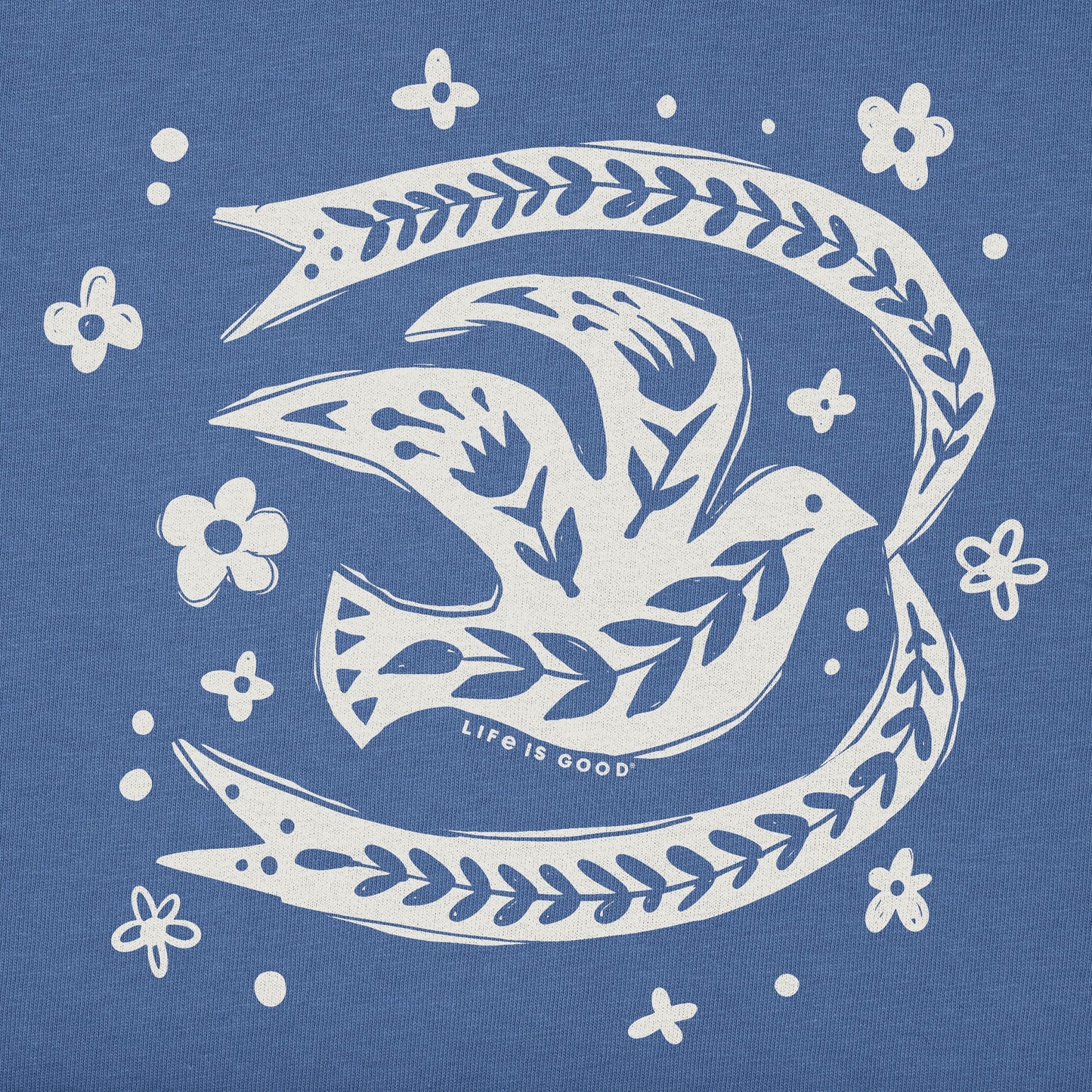 Women's Floral Dove Short Sleeve Crusher Tee