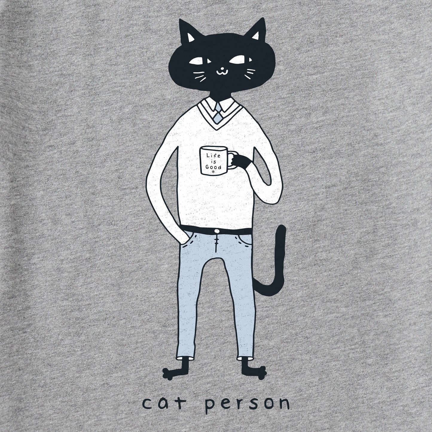 Men's Cat Person Short Sleeve Crusher Tee