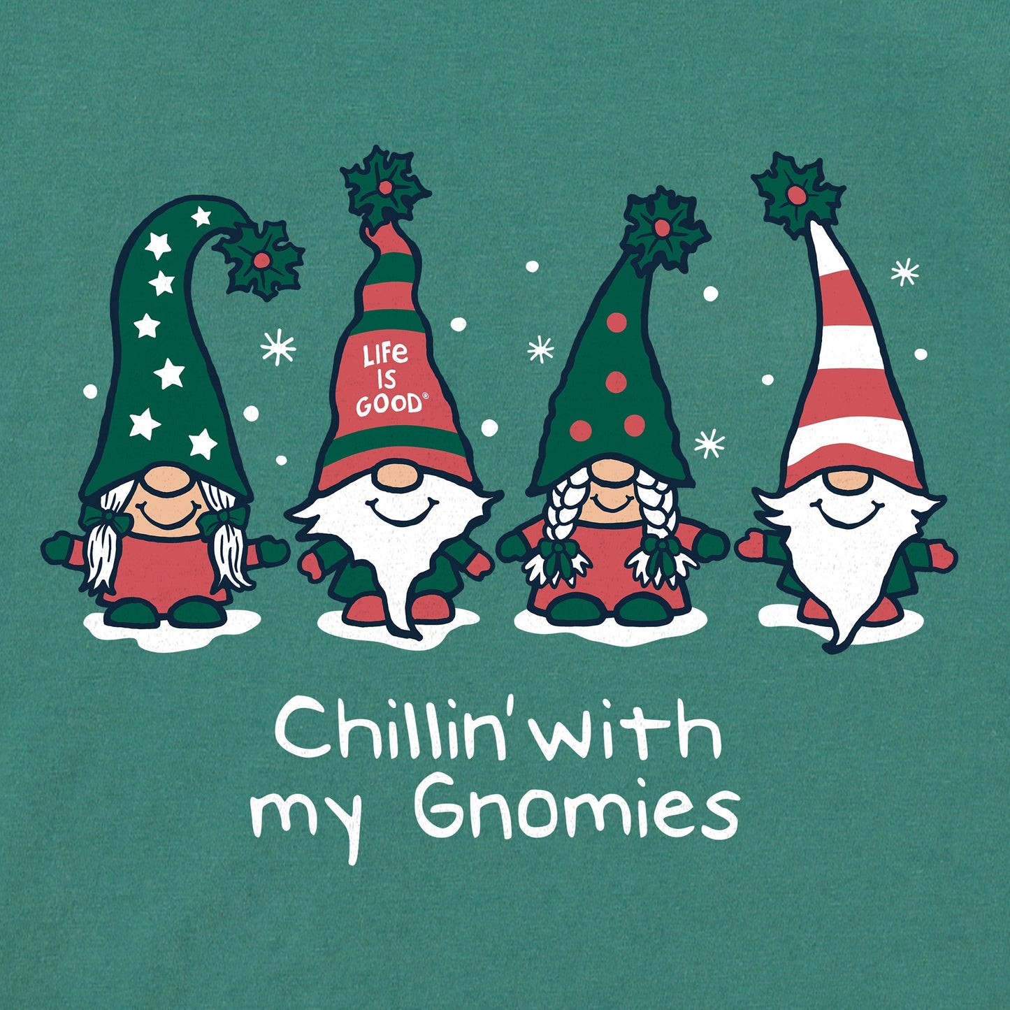 Women's Chillin' with my Gnomies Fam Long Sleeve Crusher Boxy Tee