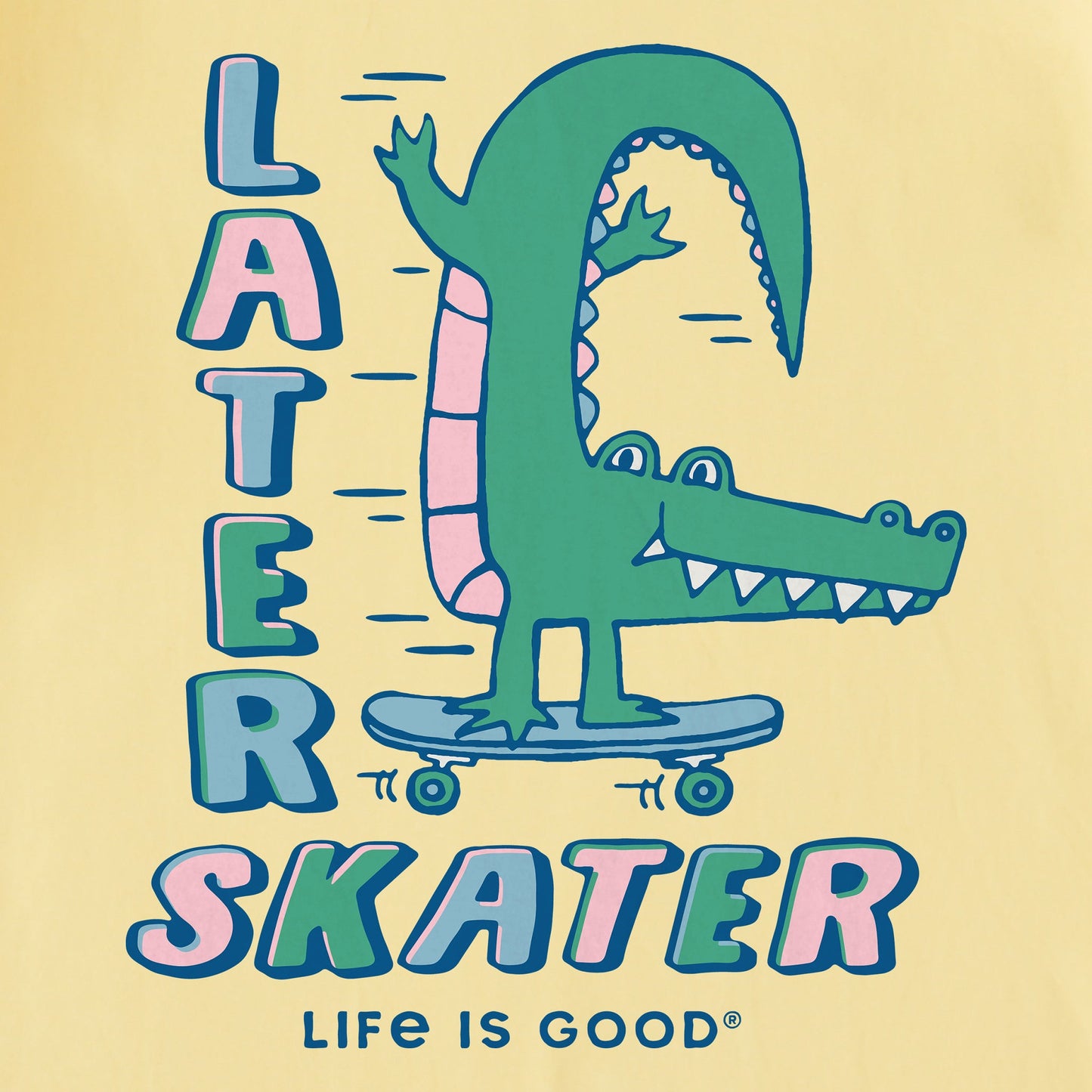 Kids Later Skater Alligator Short Sleeve Crusher Tee