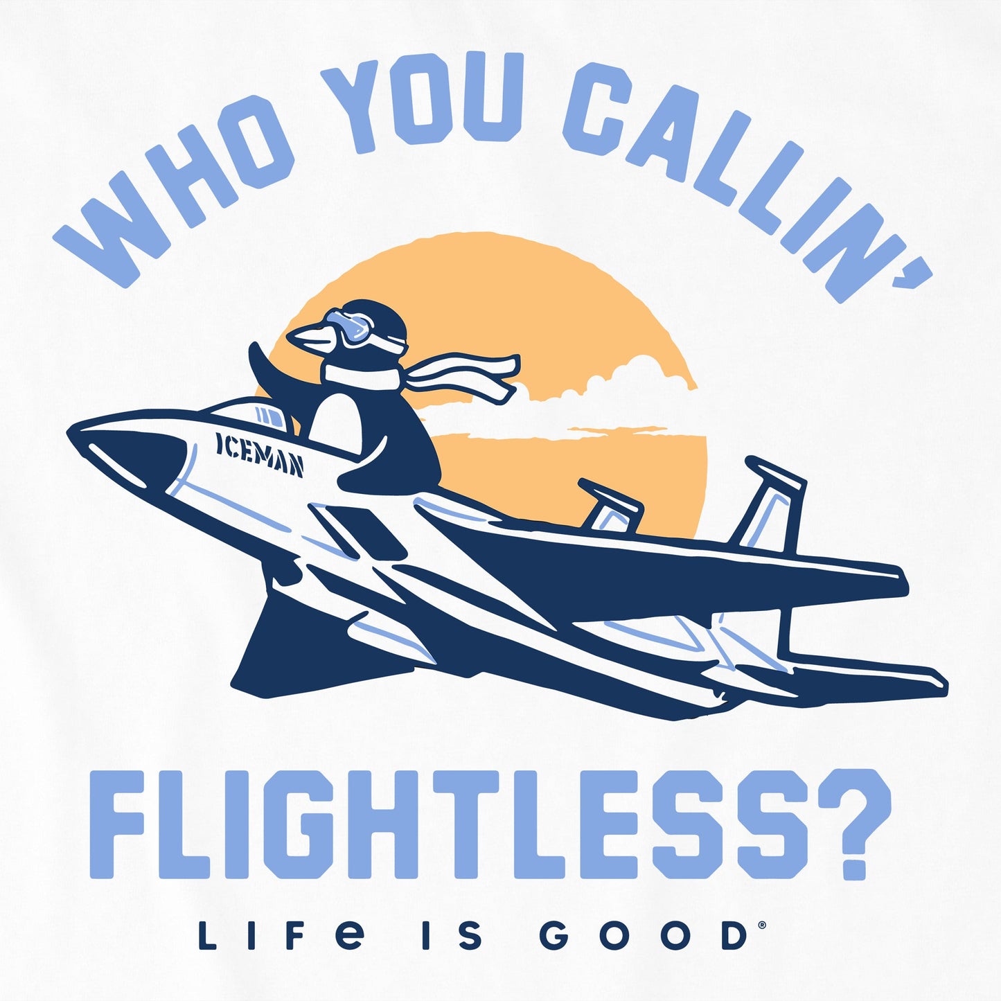 Kids Who You Callin' Flightless Penguin Long Sleeve Crusher Tee