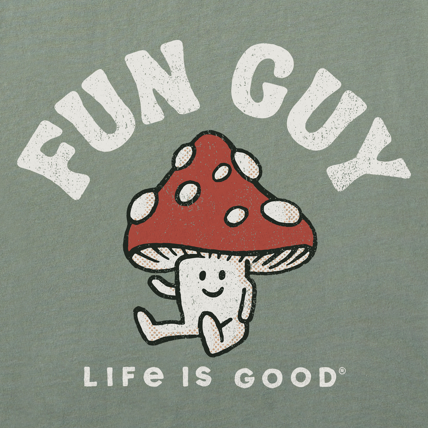 Men's Fun Guy Mushroom Short Sleeve Crusher Tee