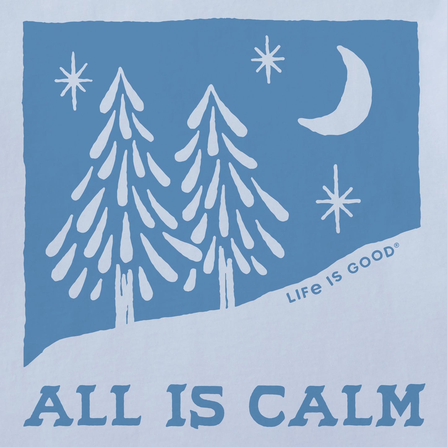 Women's All is Calm Snowy Pines Long Sleeve Crusher Tee