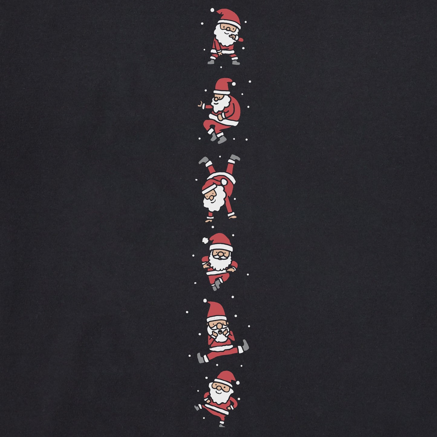 Women's Dancing Santas Long Sleeve Crusher Boxy Tee