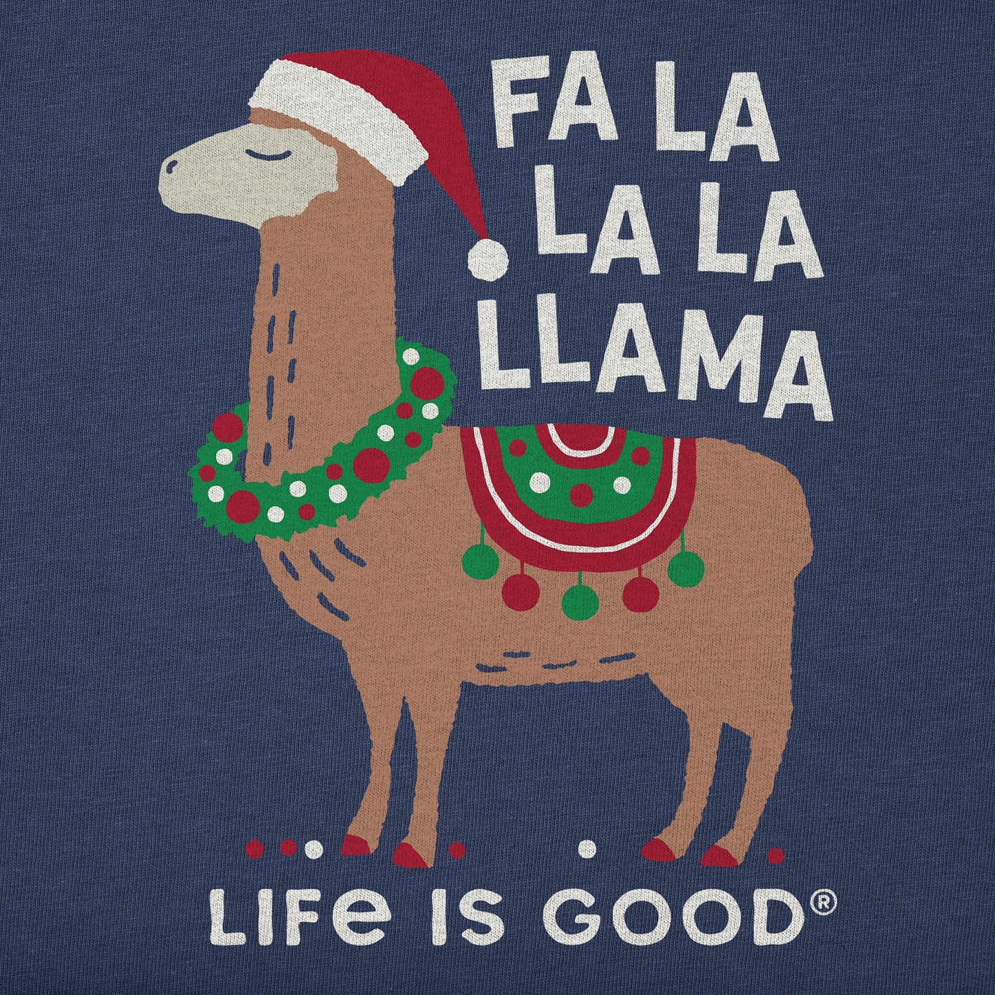 Kids Fa la la la Llama Short Sleeve Crusher Tee