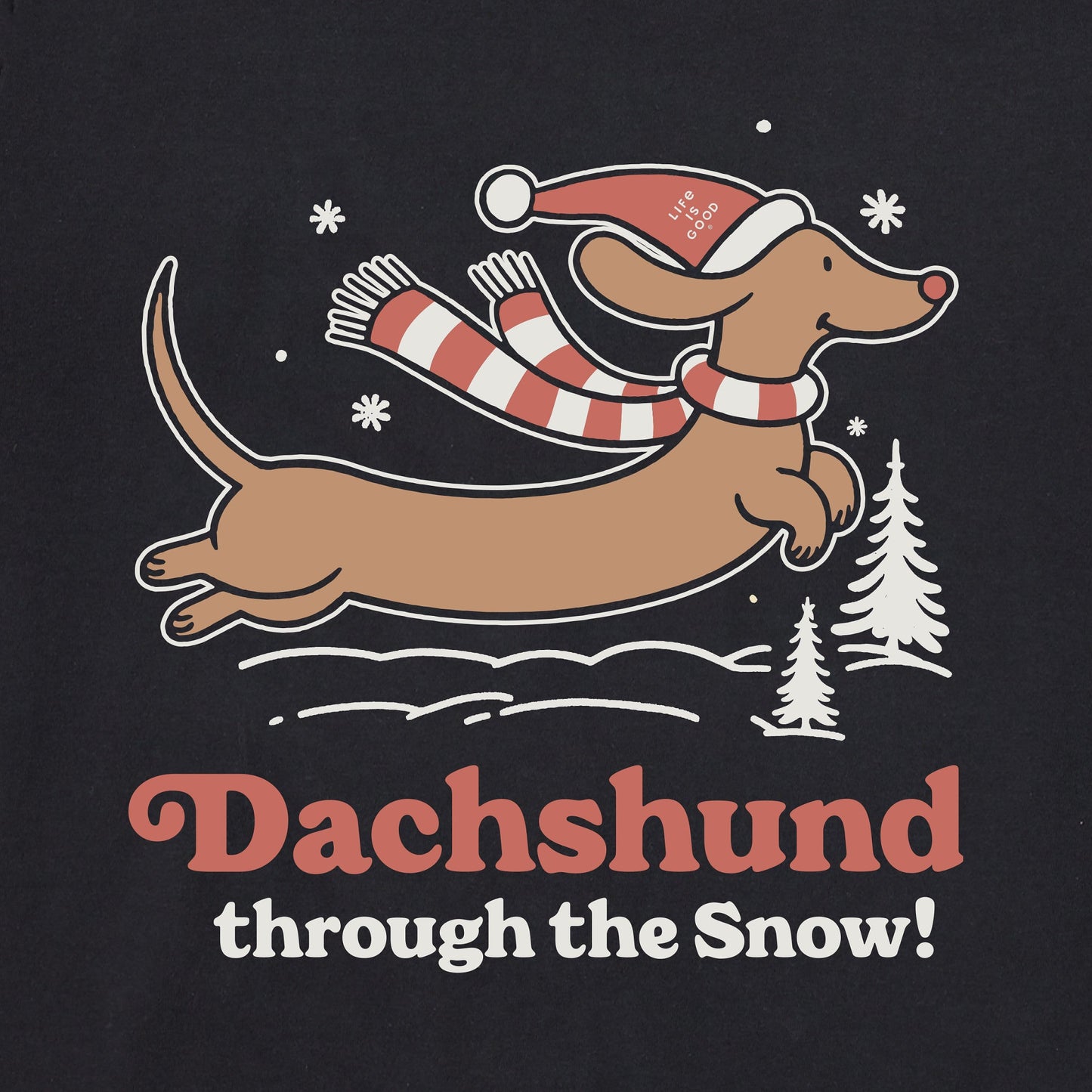 Women's Dachshund Through the Snow Simply True Crew