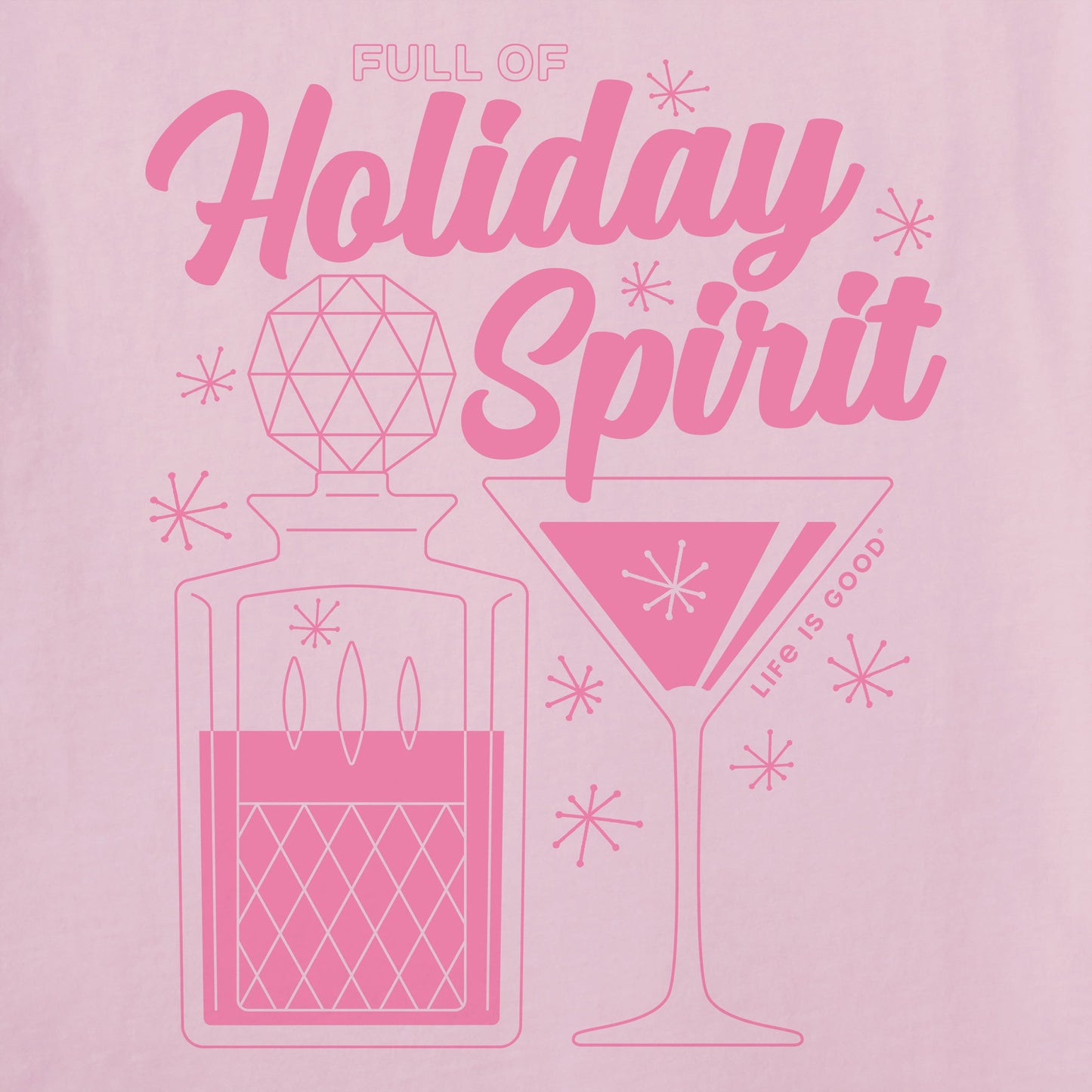 Women's Full of Holiday Spirit Short Sleeve Crusher Tee