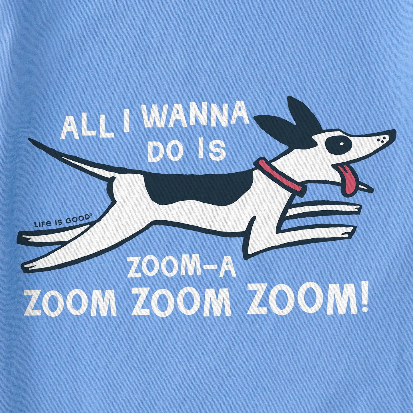 Kids Zoom Zoom Dog Short Sleeve Crusher Tee