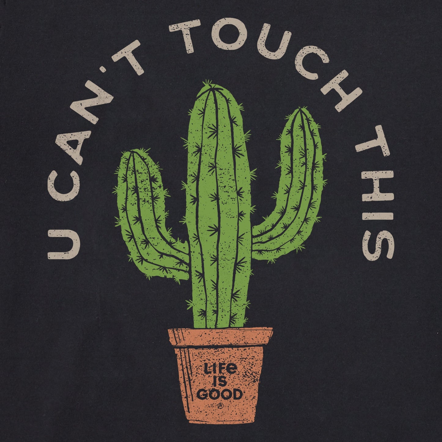 Women's U Can't Touch This Cactus Short Sleeve Crusher Vee
