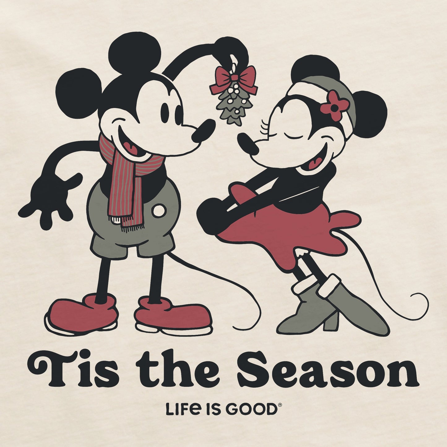 Women's Tis The Season Willie Mistletoe Short Sleeve Crusher Vee