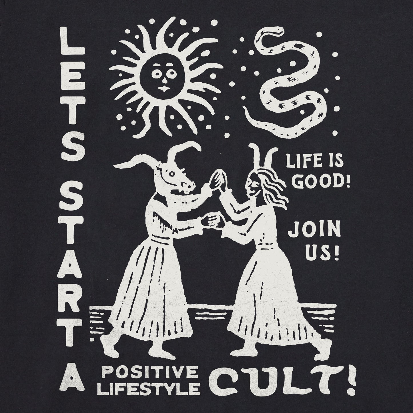 Women's Let's Start a Cult Simply True Fleece Crew