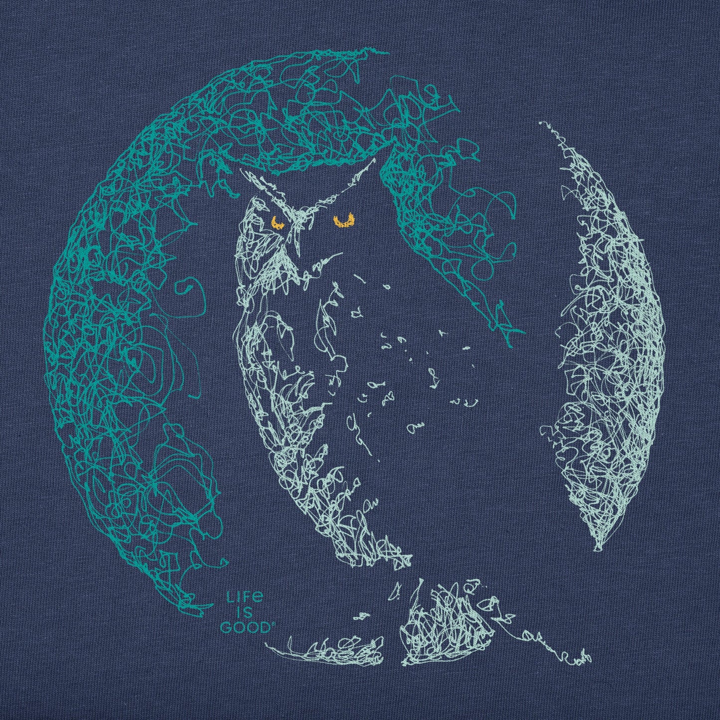 Women's Crescent Owl Short Sleeve Crusher Tee