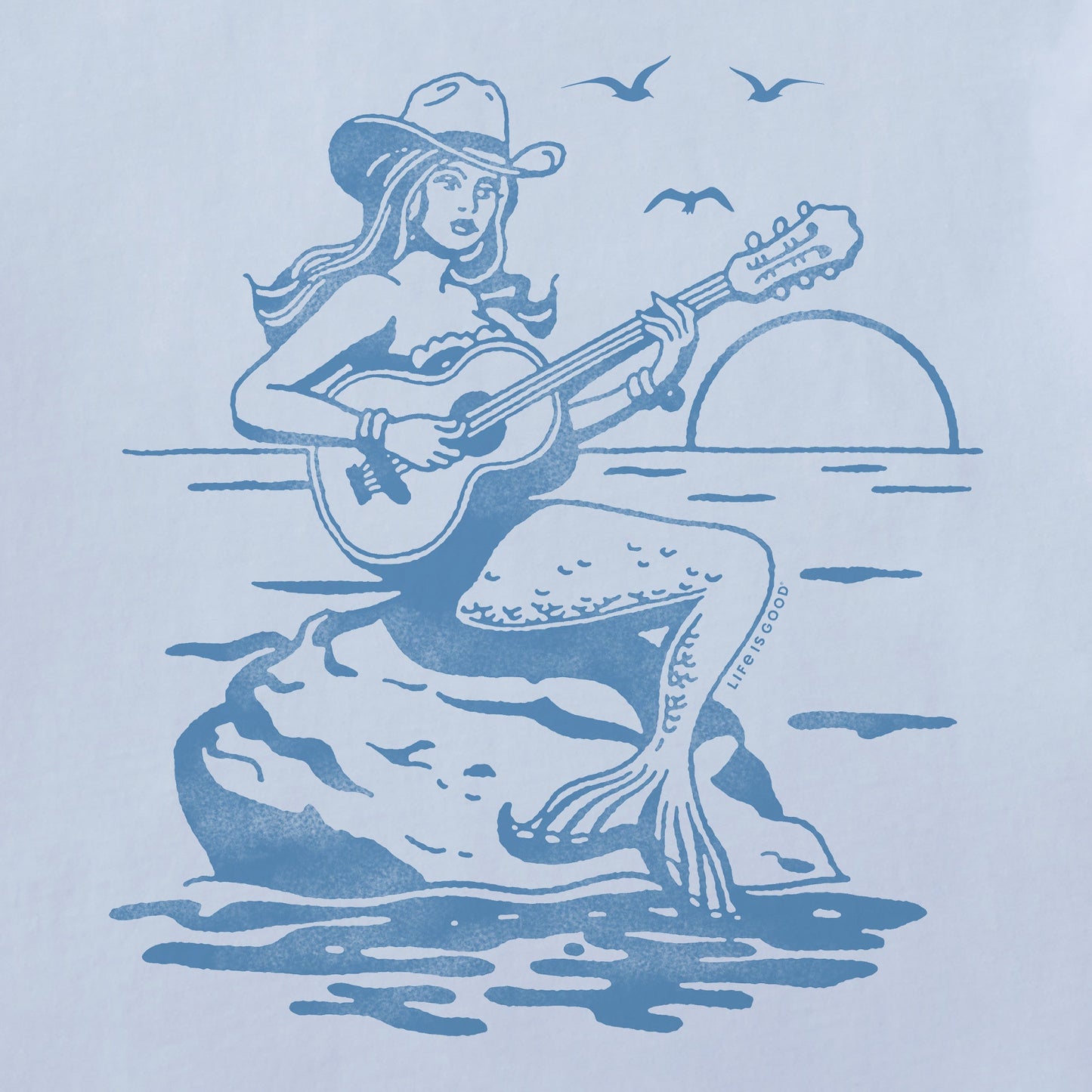 Women's Cowgirl Mermaid Short Sleeve Crusher Tee