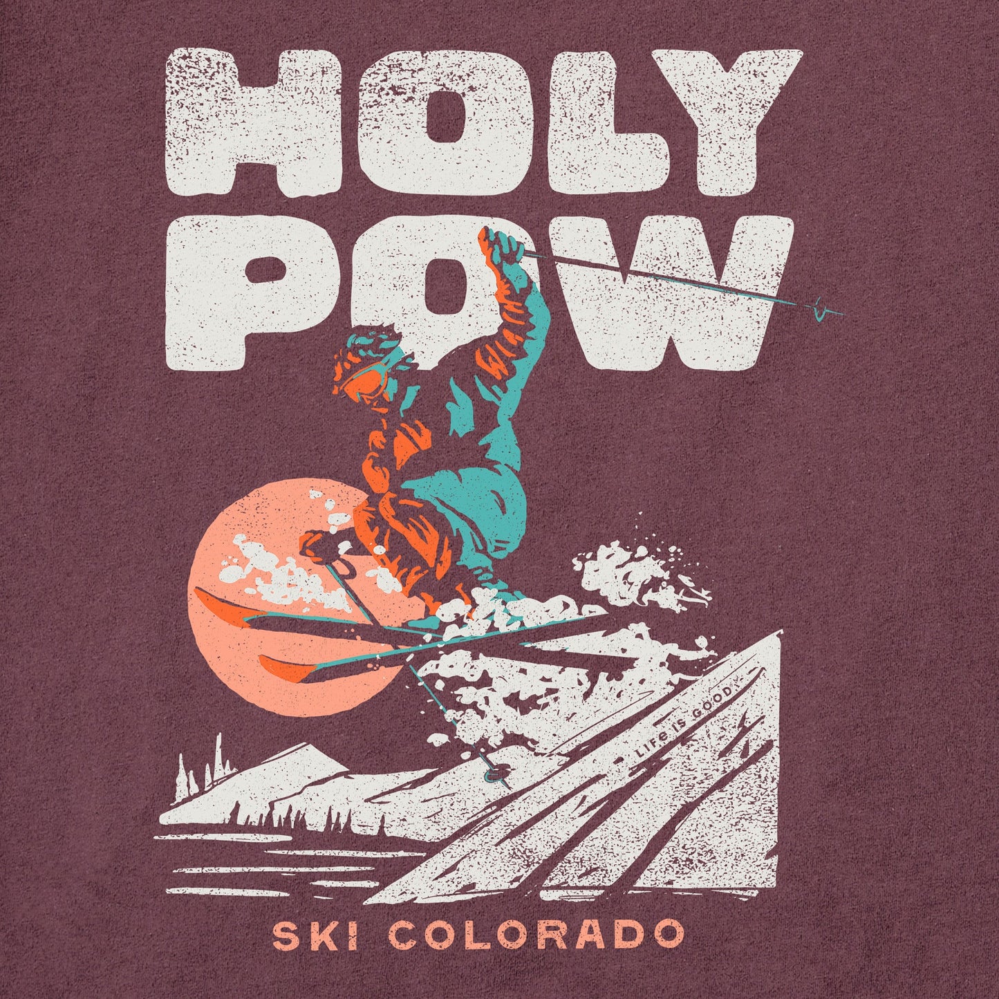 Men's Holy Pow Ski Colorado Long Sleeve Crusher Tee