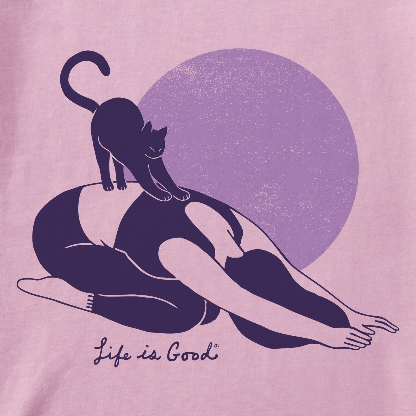 Women's Downward Cat Yoga Short Sleeve Crusher Tee