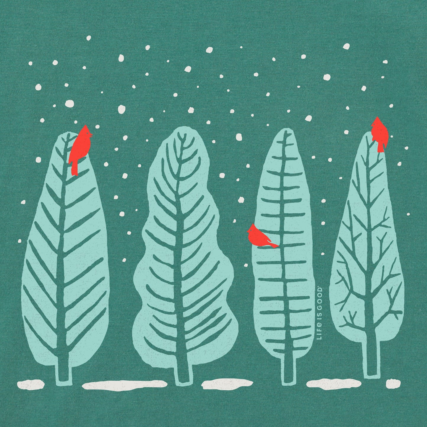 Women's Four Cardinal Trees Short Sleeve Crusher Tee