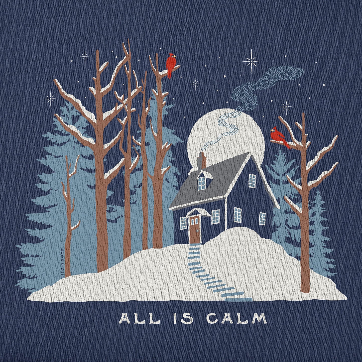 Women's Cottage on the Snowy Hill Short Sleeve Crusher Tee