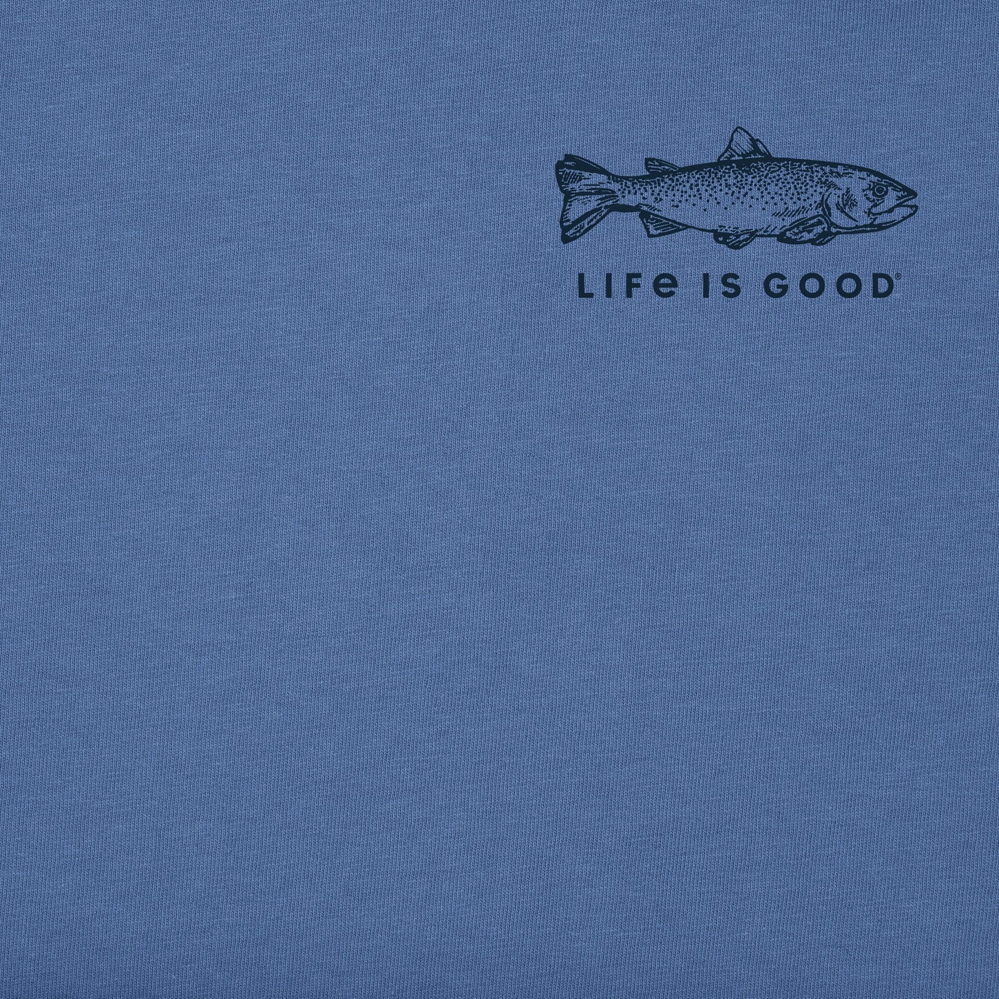 Men's Etched Simple Fish Long Sleeve Crusher Tee