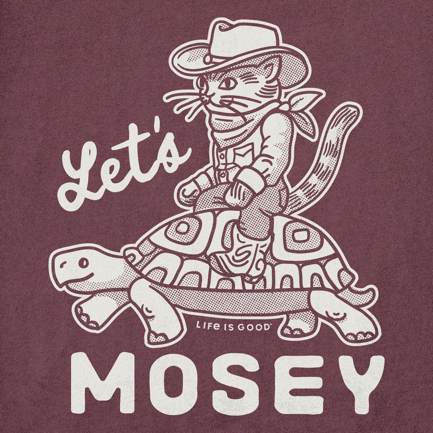 Men's Let's Mosey Cowboy Cat Short Sleeve Crusher Tee