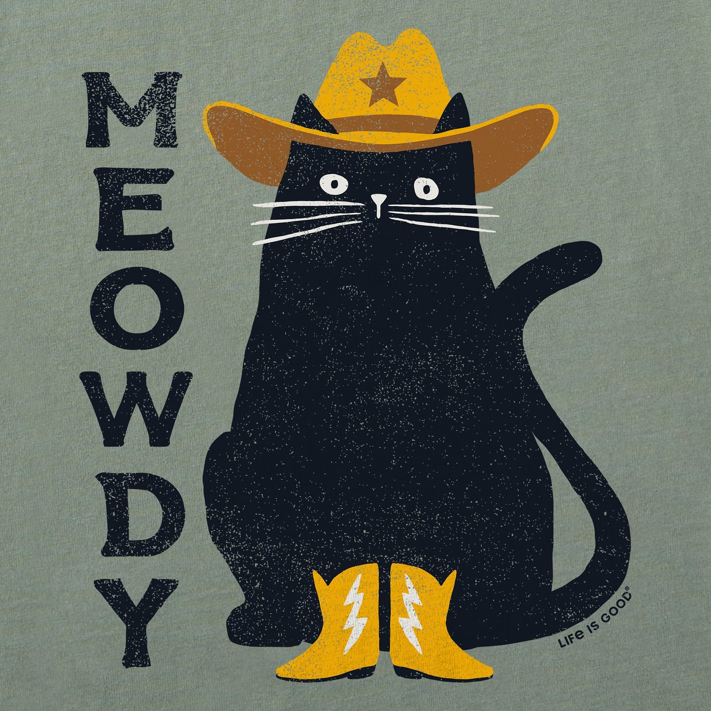 Men's Meowdy Cowboy Cat Short Sleeve Crusher Tee