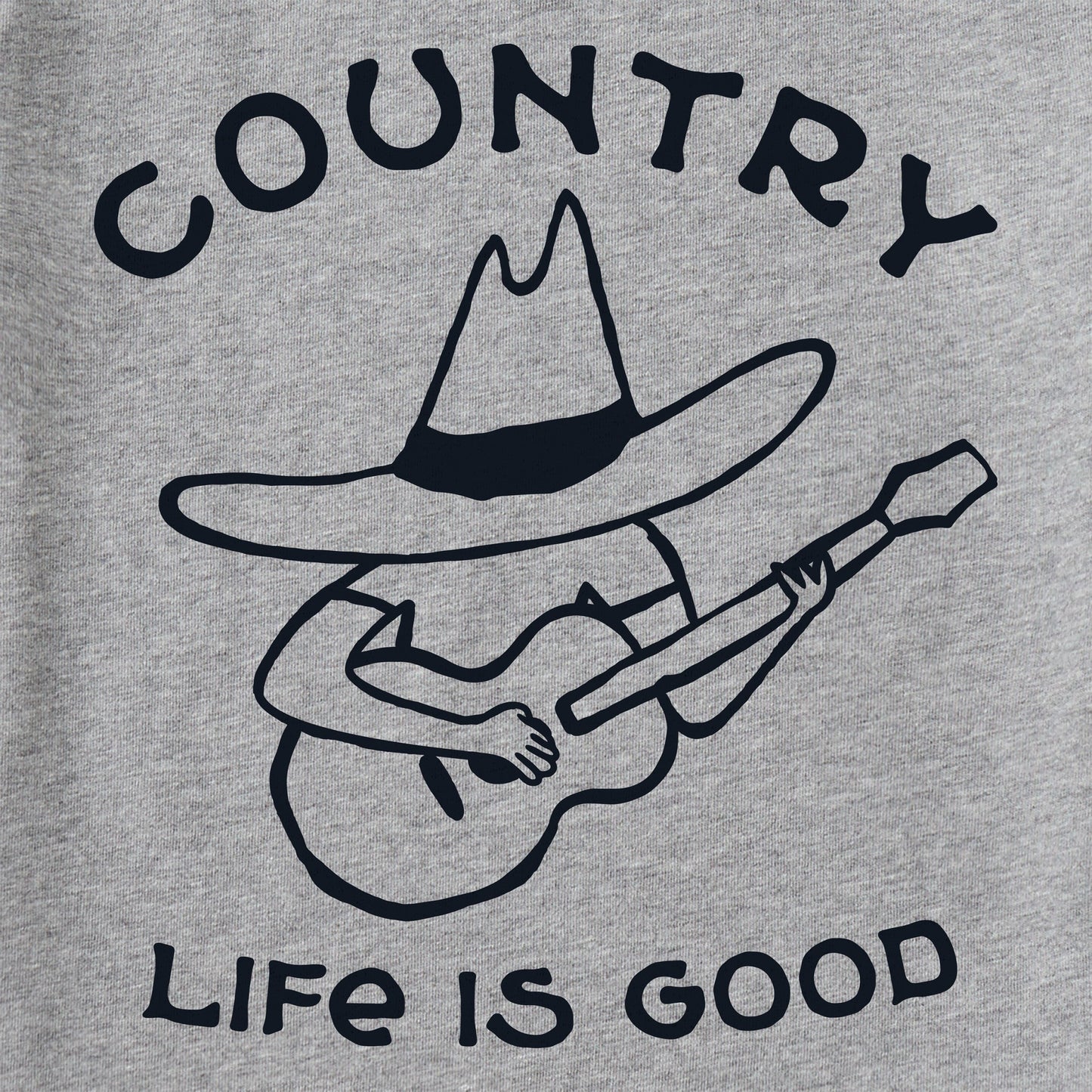 Men's Country Guitar Long Sleeve Crusher Tee
