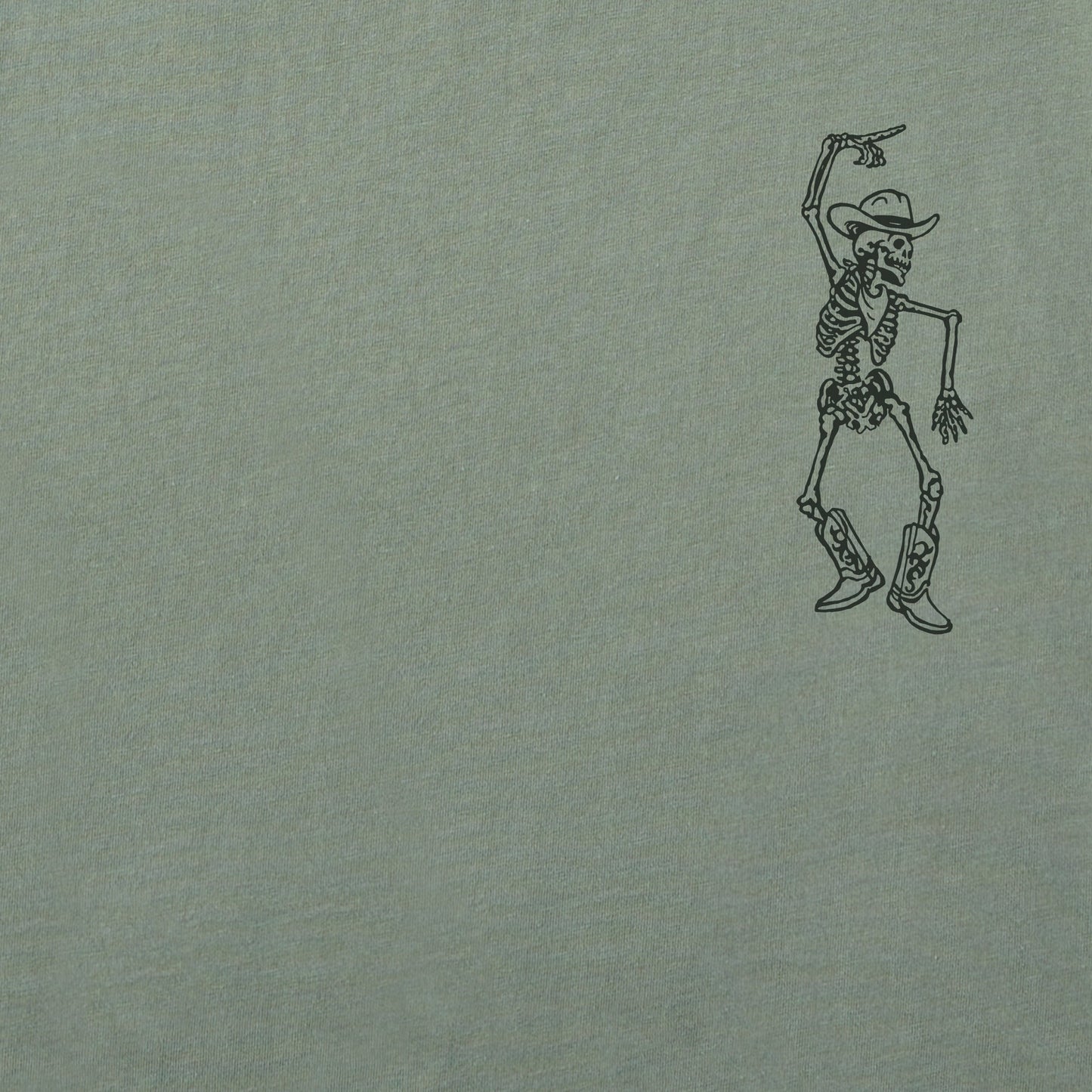 Women's Skeleton Cowboy Dance Short Sleeve Crusher Boxy Tee