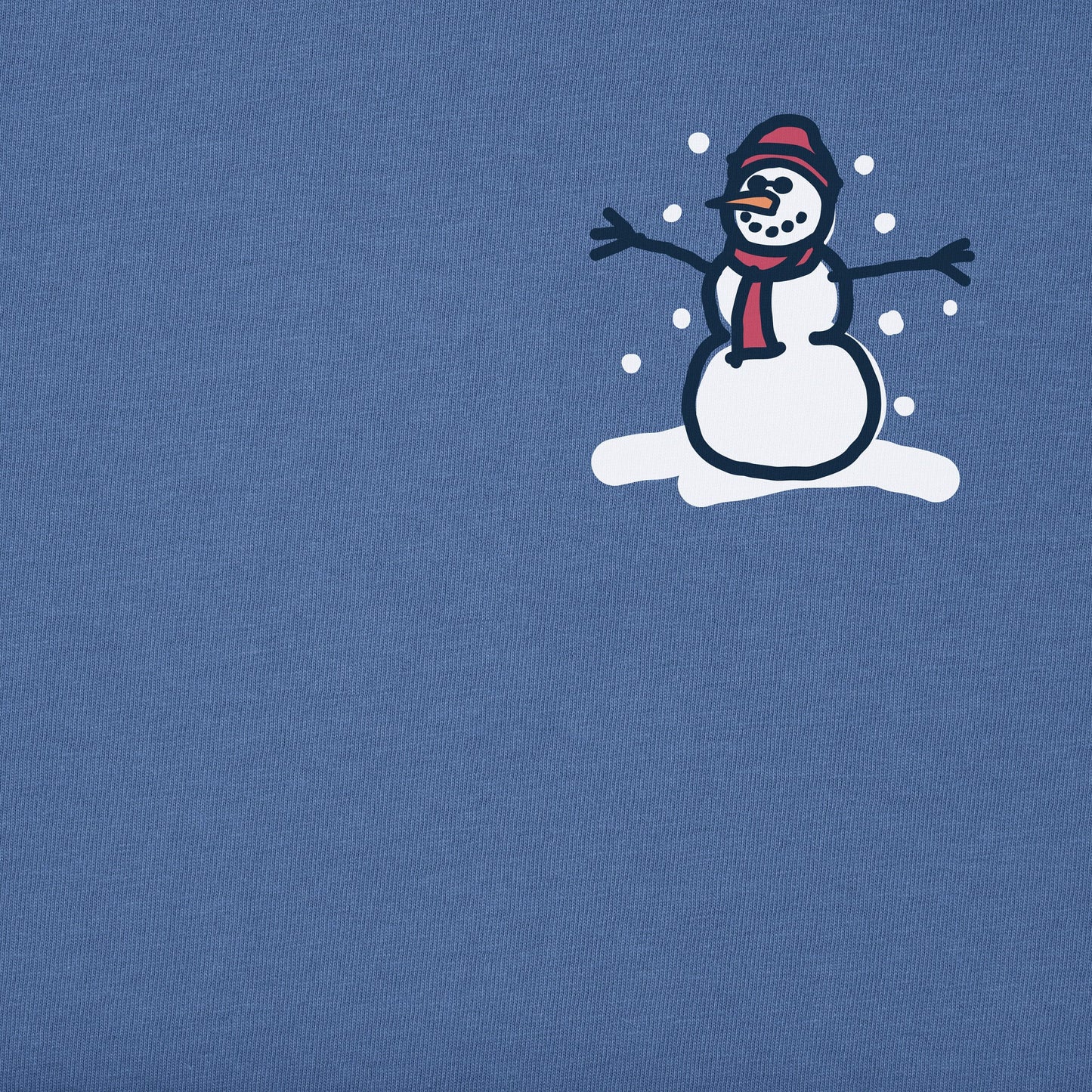 Men's Tiny Little Snowman Short Sleeve Crusher Tee