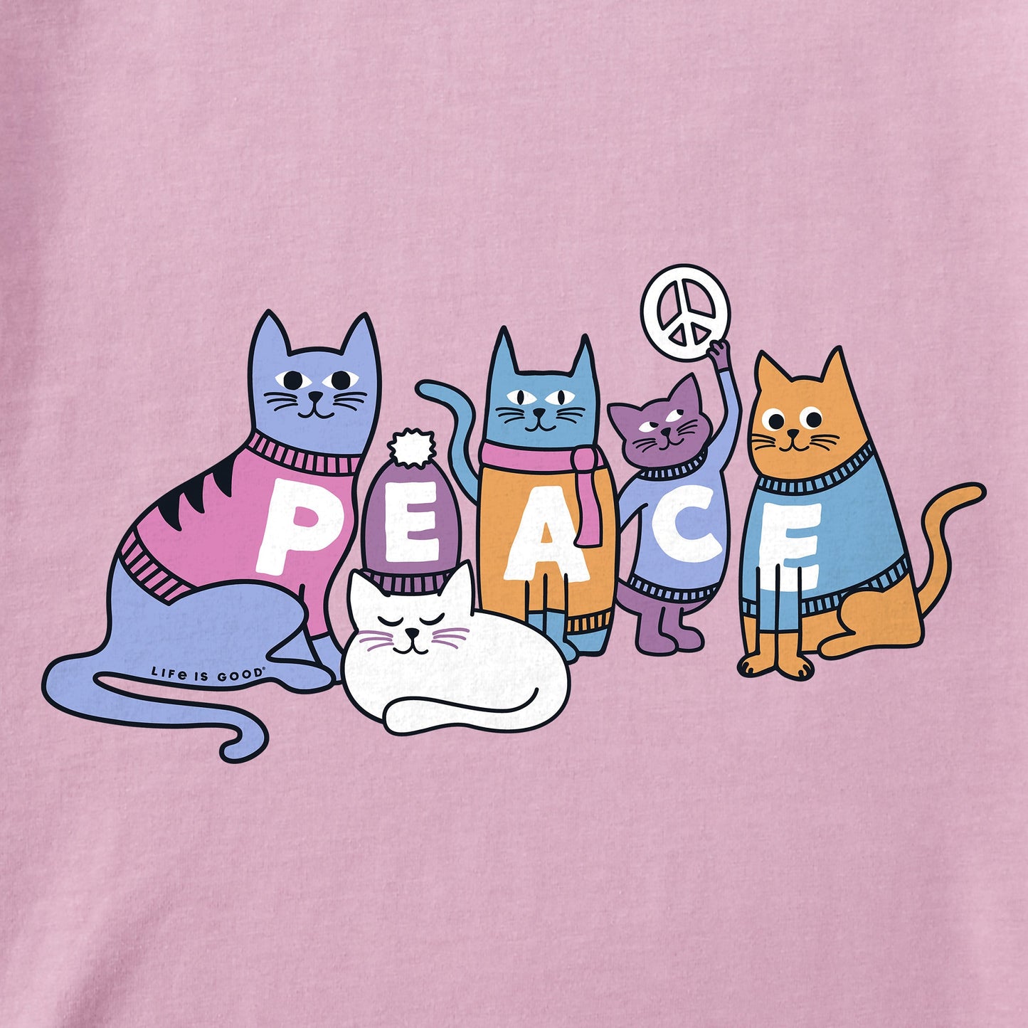Kids Cats for Peace Short Sleeve Crusher Tee