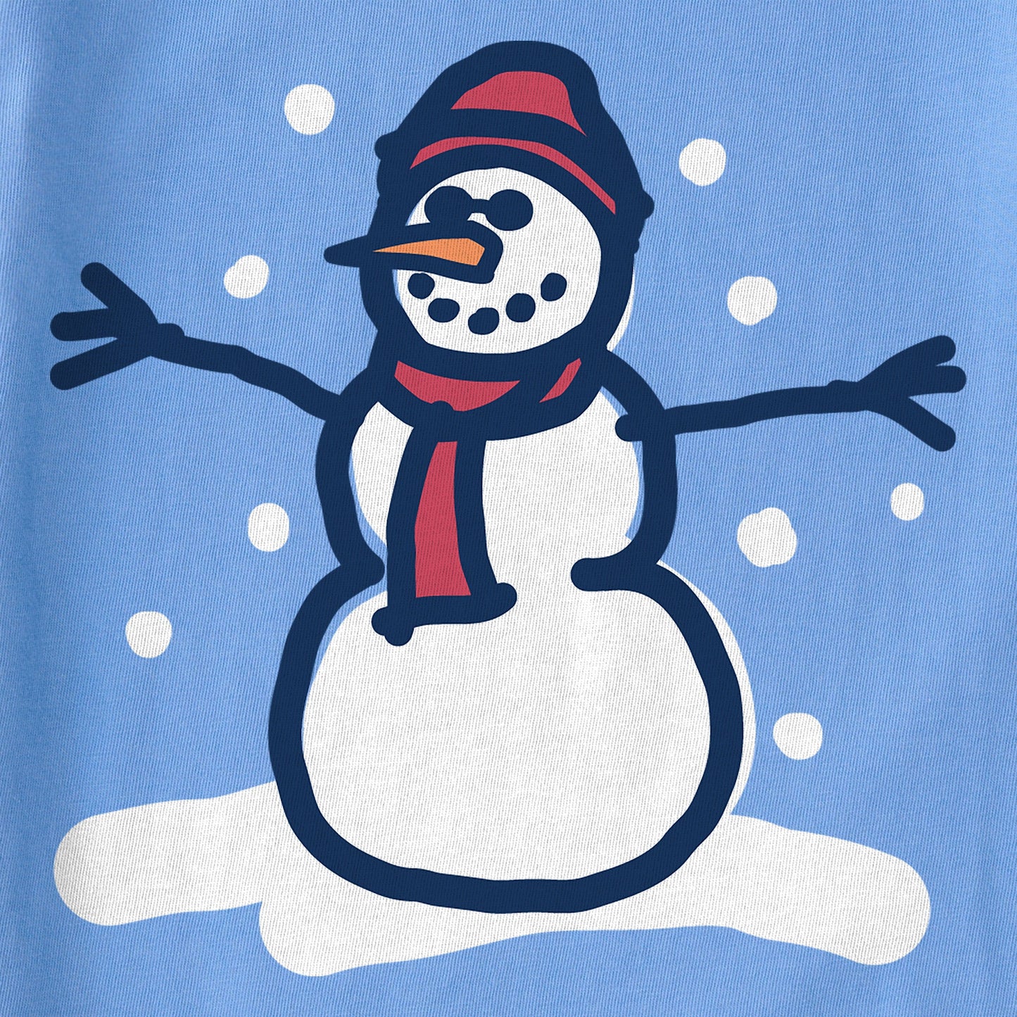 Kids Tiny Little Snowman Short Sleeve Crusher Tee