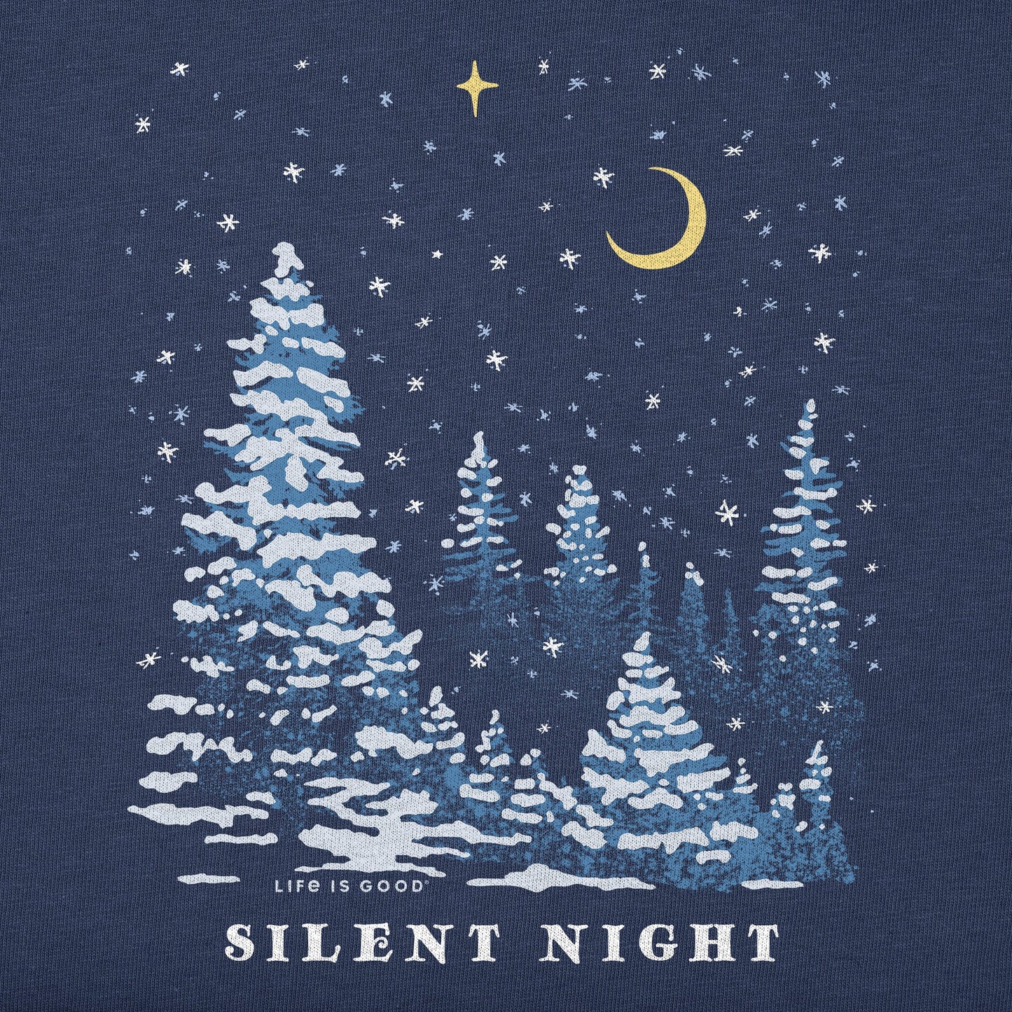 Men's Silent Snowy Night Short Sleeve Crusher Tee