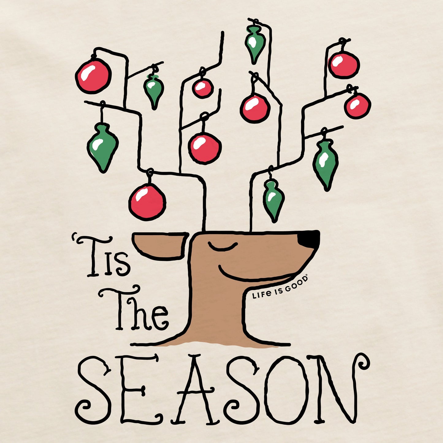 Women's Tis the Season Reindeer Long Sleeve Crusher Tee