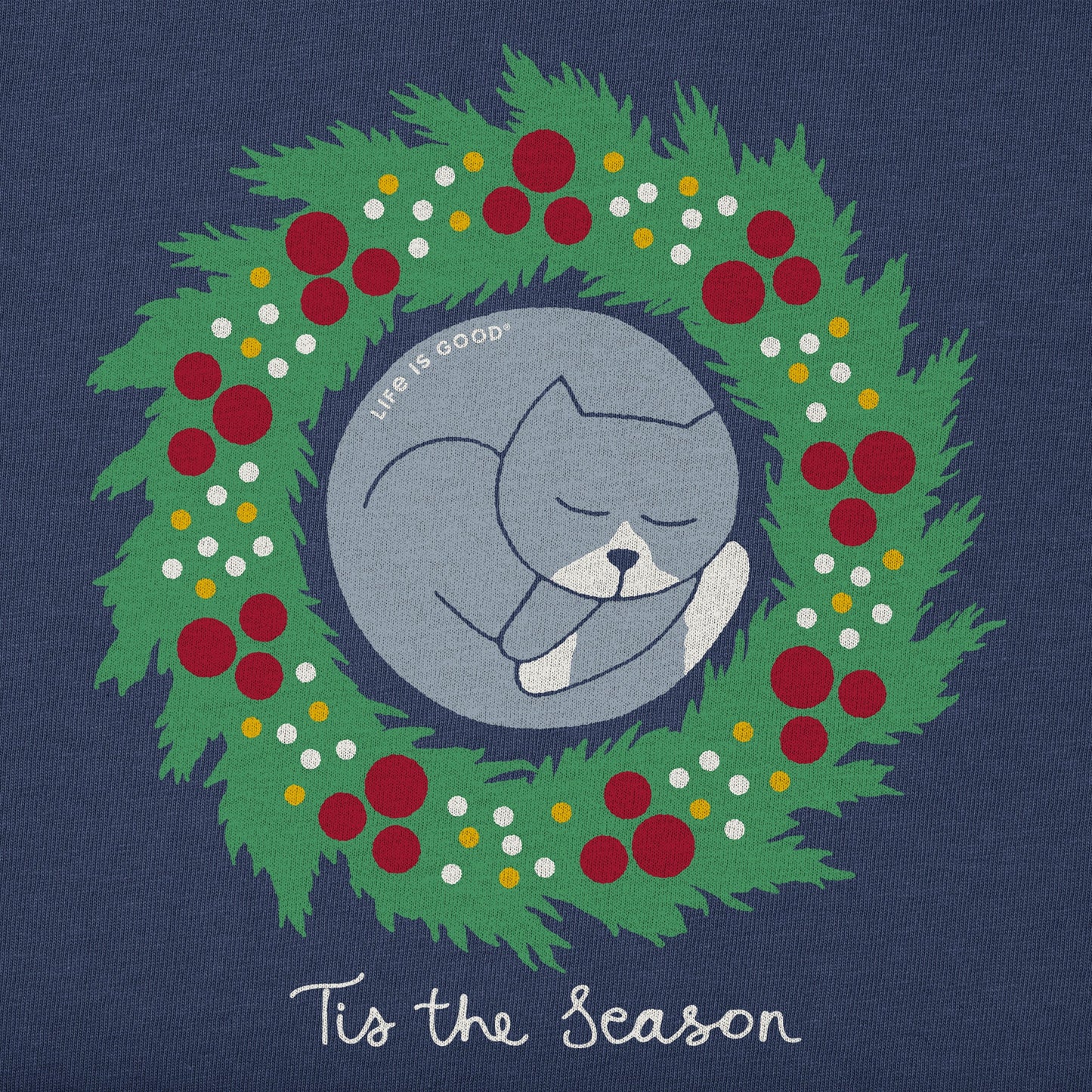 Women's Tis the Season Cat Nap Short Sleeve Crusher Vee