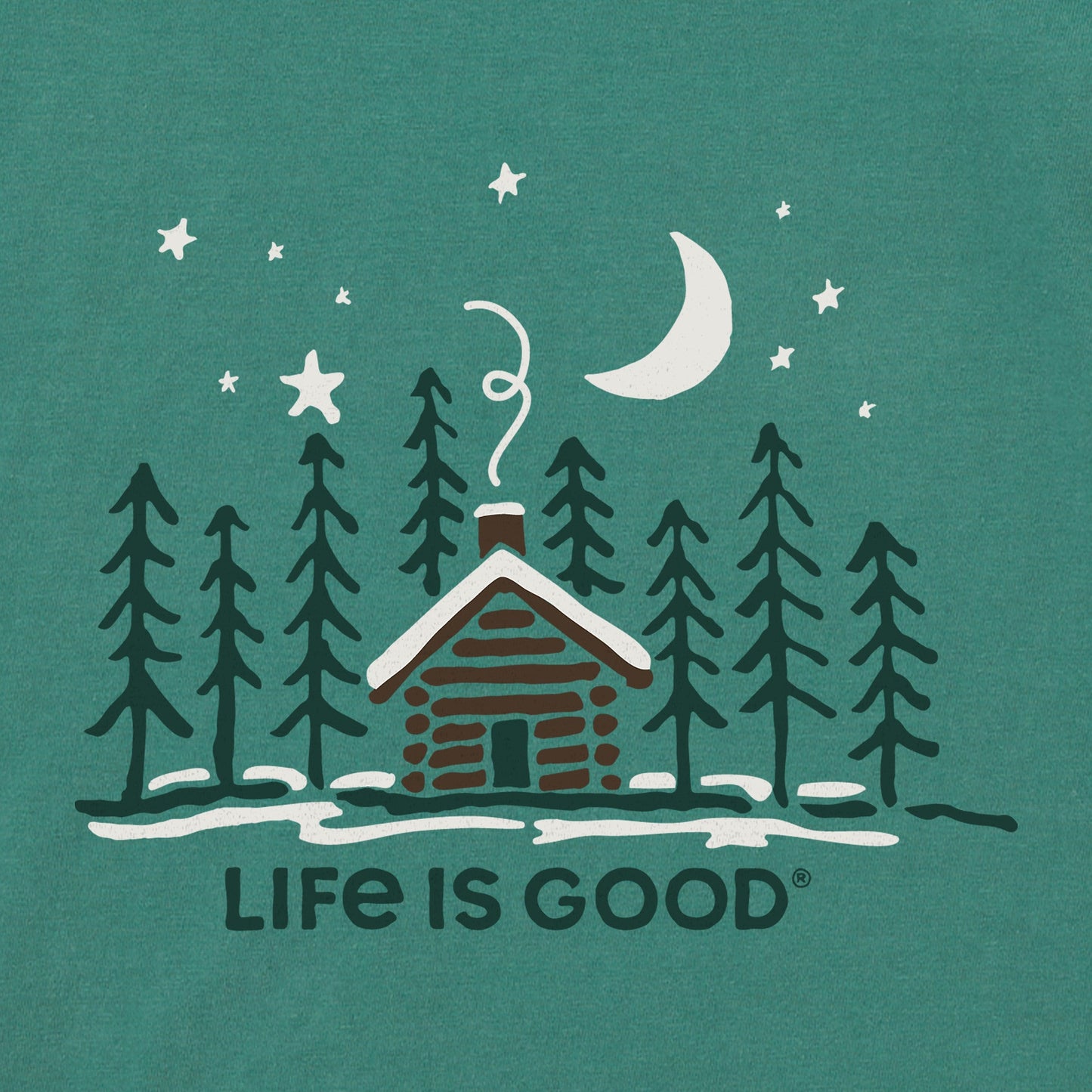 Women's Tiny Snowy Cabin Short Sleeve Crusher Tee