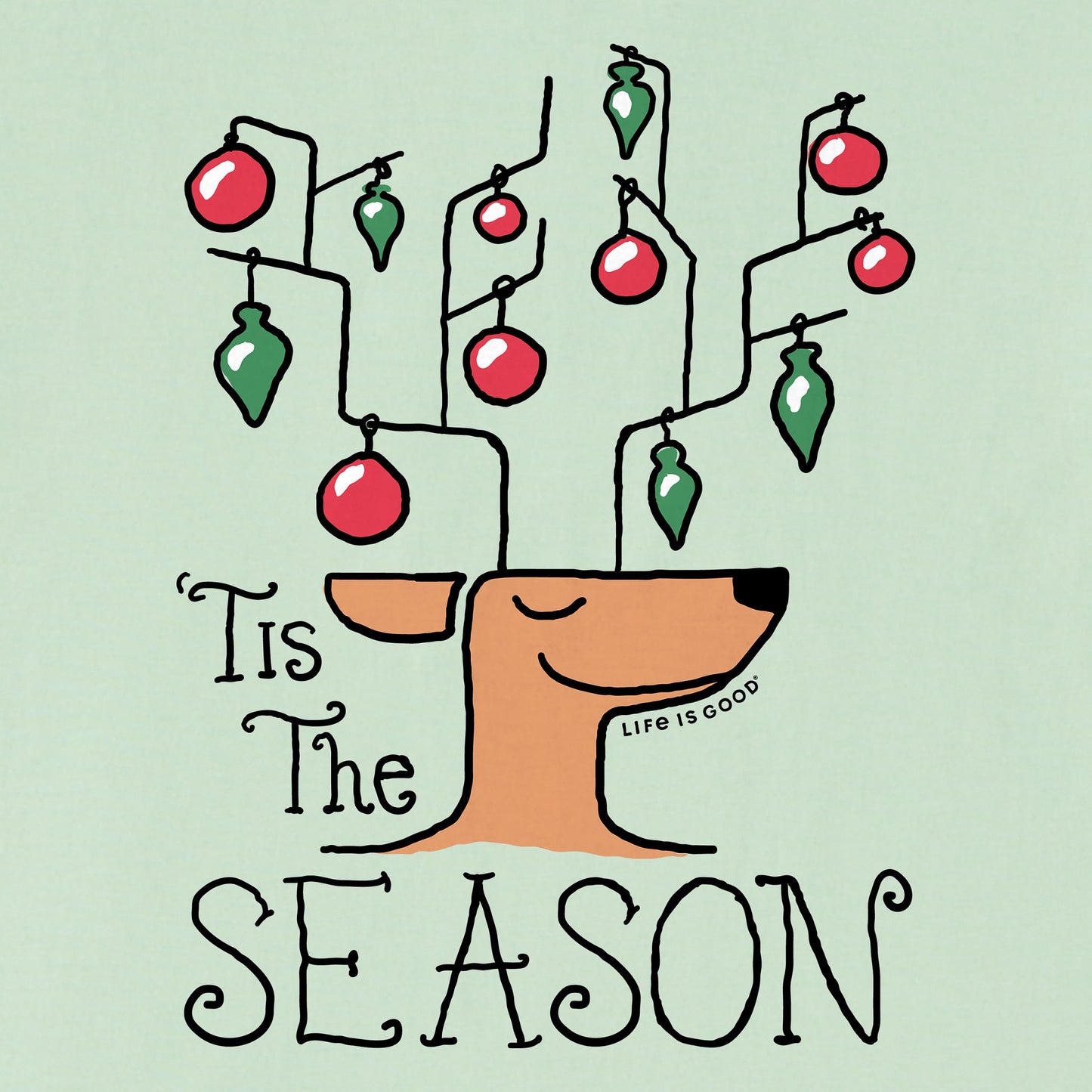 Women's Tis the Season Reindeer Short Sleeve Crusher Tee