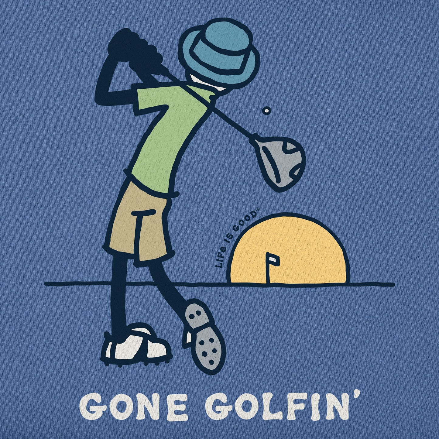 Men's Jake's Gone Golfin' Short Sleeve Crusher Tee