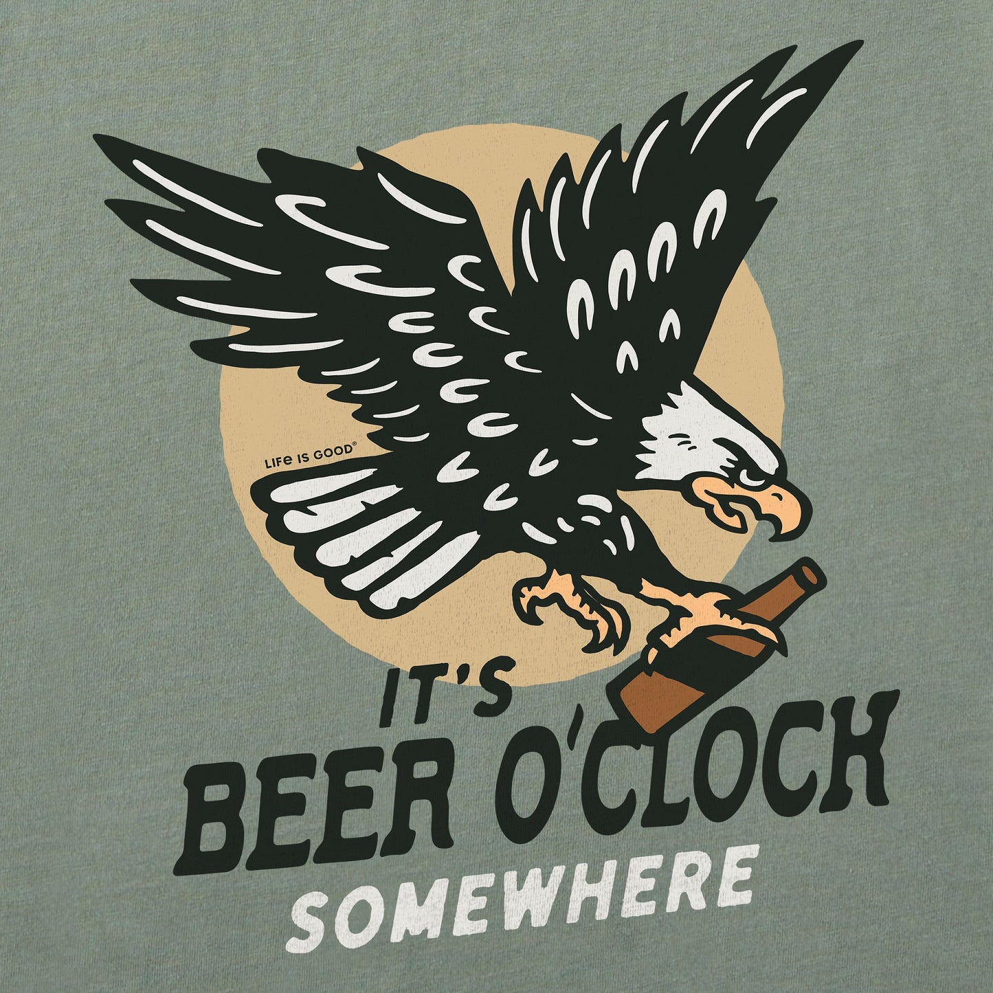 Men's It's Beer O Clock Somewhere Long Sleeve Crusher Tee