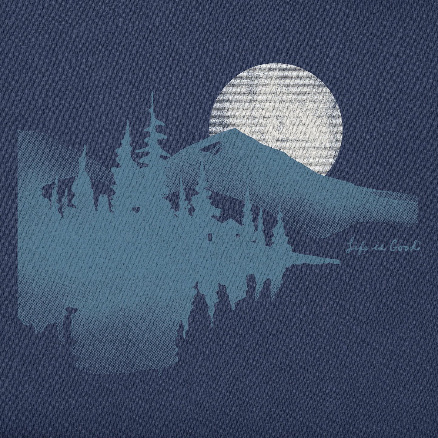 Men's Watercolor Lakeside Long Sleeve Crusher Tee