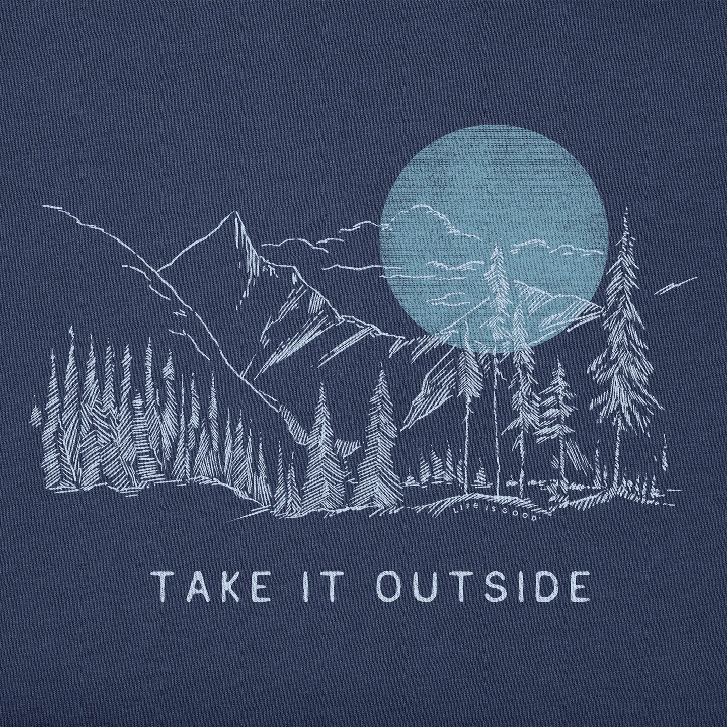 Men's Take it Outside Sketch Mountain Long Sleeve Crusher Tee