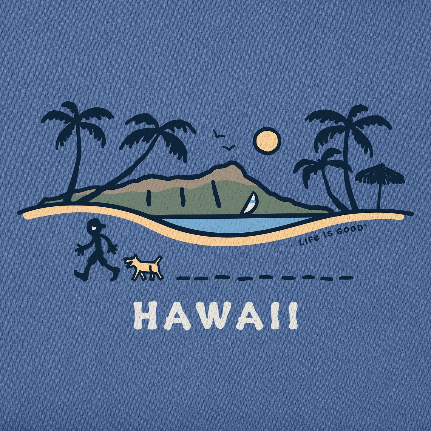 Men's Jake and Rocket in Hawaii Short Sleeve Crusher Tee