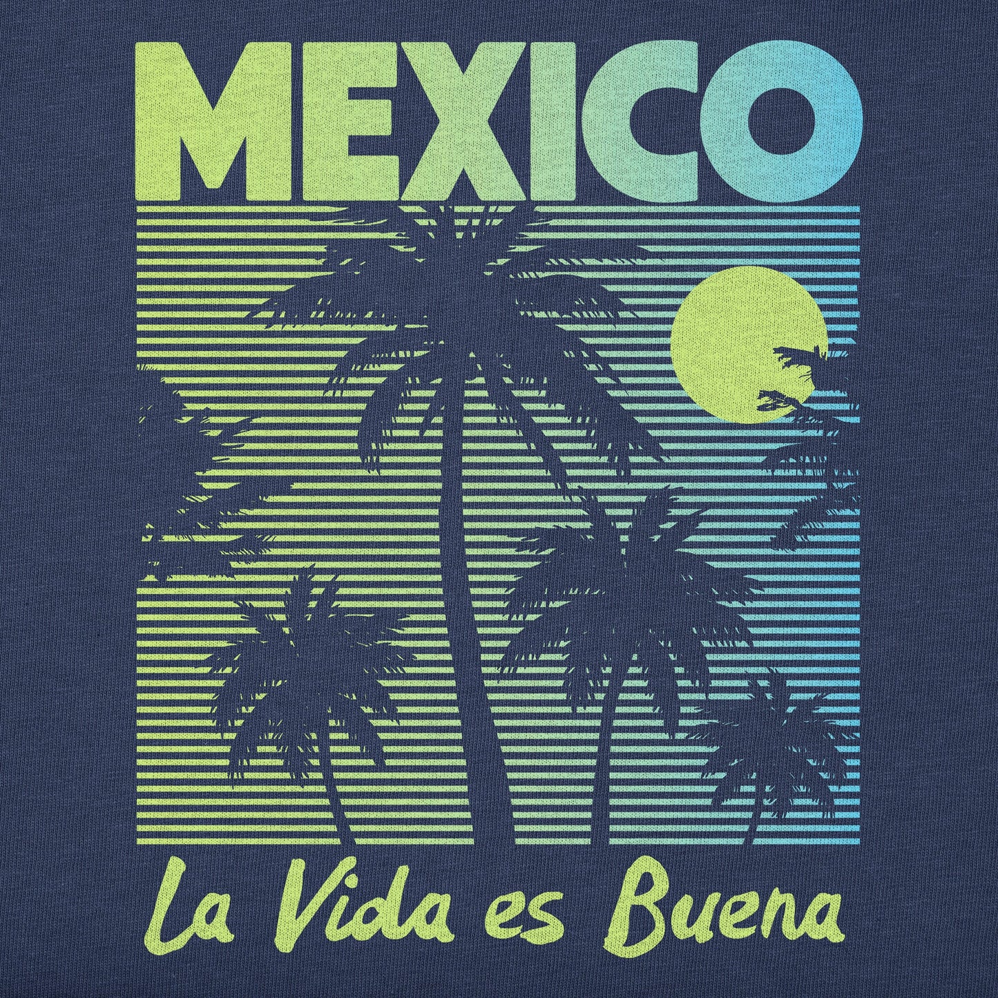Men's Mexico La Vida es Buena Palms Short Sleeve Crusher Tee