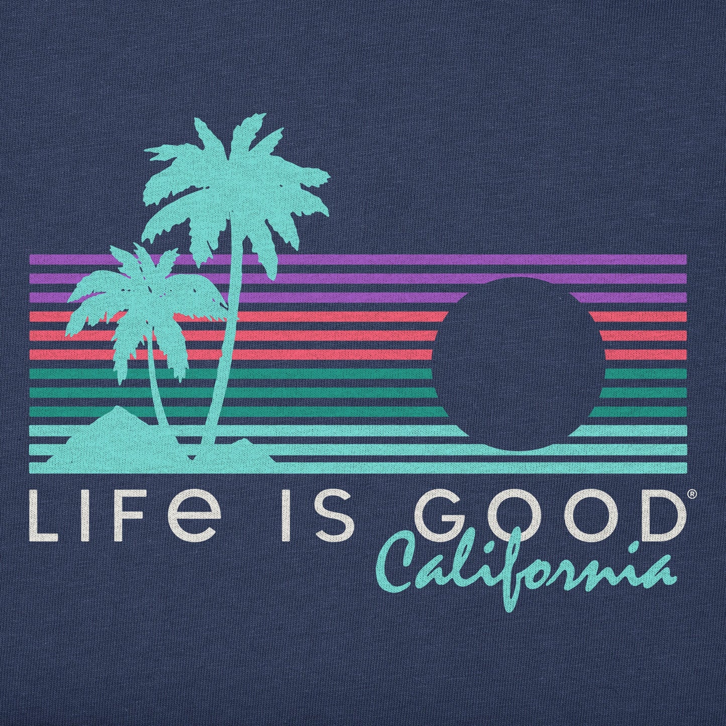 Women's California Rainbow Palms Short Sleeve Crusher Tee