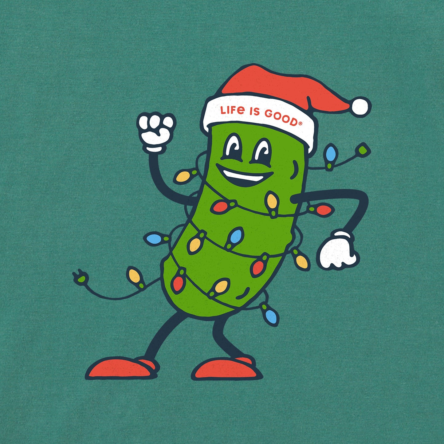Men's Christmas Pickle Short Sleeve Crusher Tee