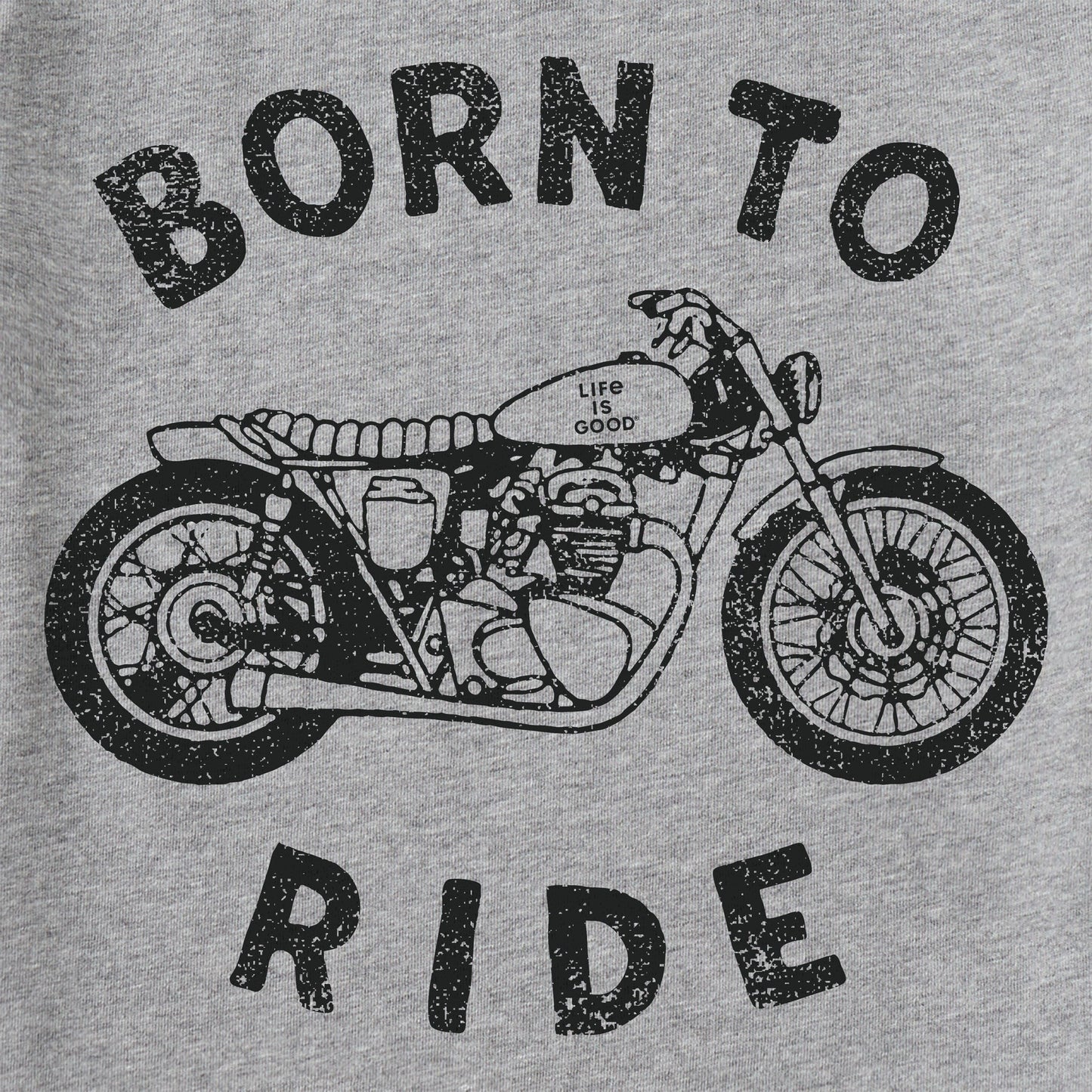Men's Born to Ride Motorcycle Long Sleeve Crusher Tee